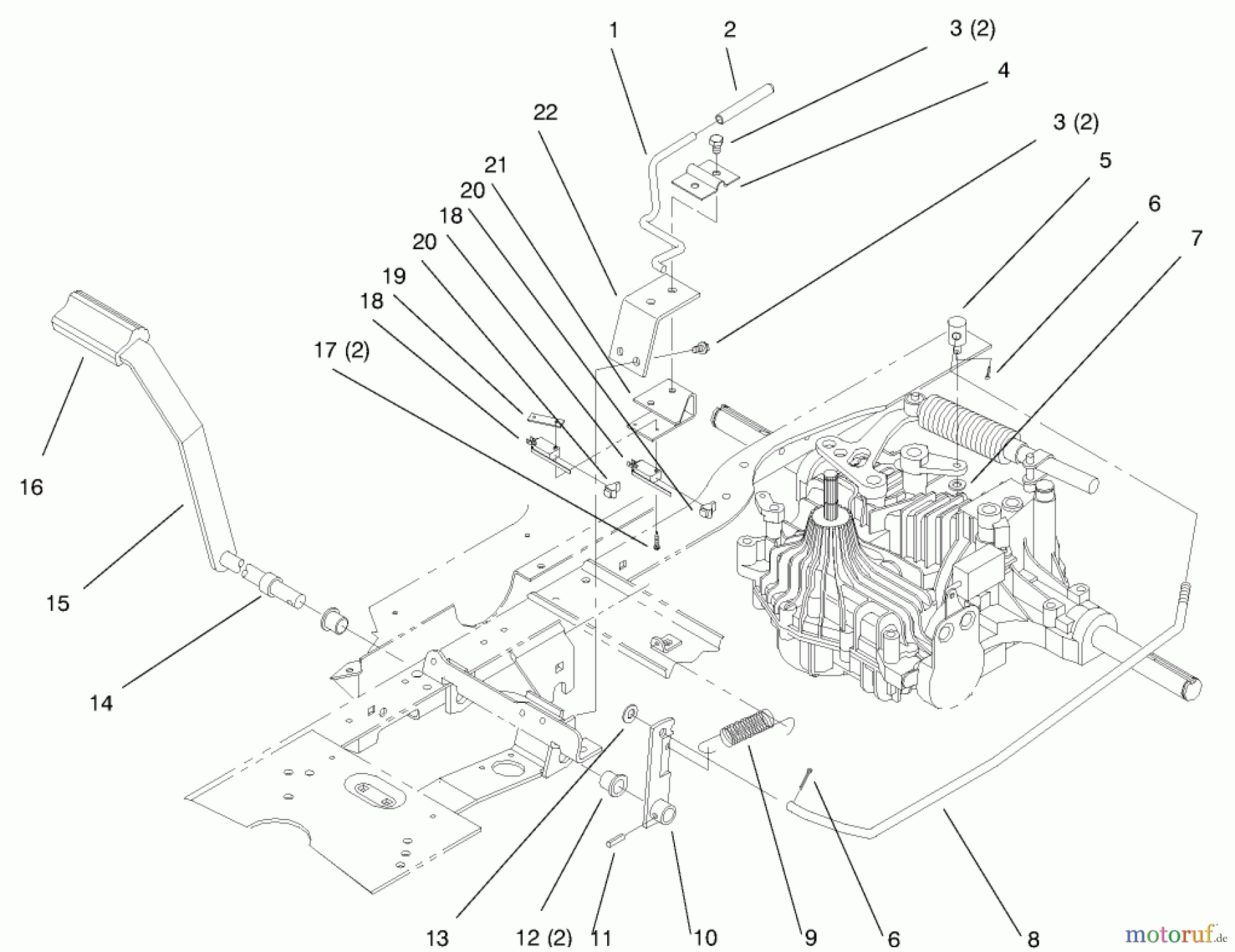  Toro Neu Mowers, Lawn & Garden Tractor Seite 1 72104 (267-H) - Toro 267-H Lawn and Garden Tractor, 1997 (7900001-7999999) HYDRO BRAKE