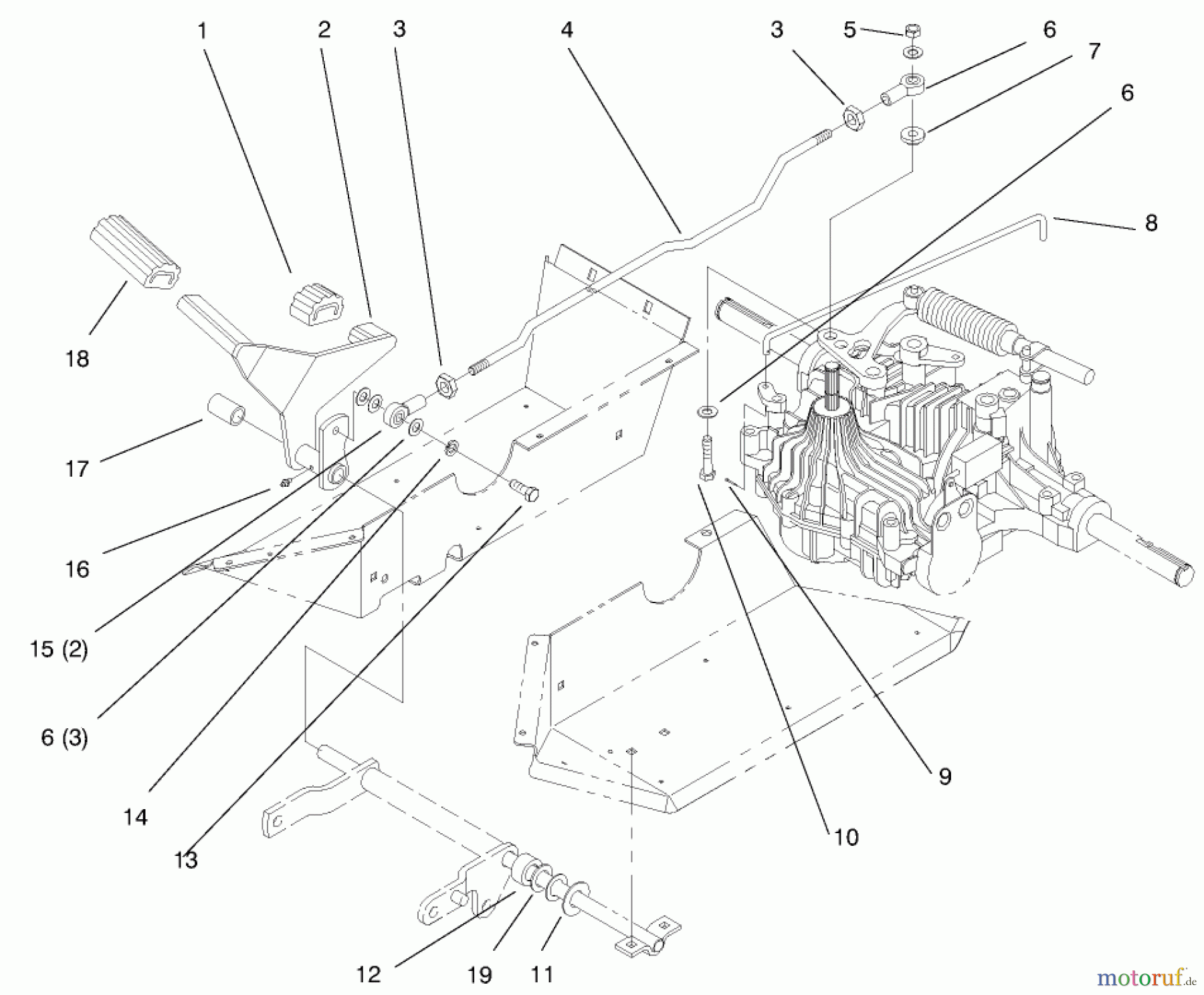Toro Neu Mowers, Lawn & Garden Tractor Seite 1 72104 (267-H) - Toro 267-H Lawn and Garden Tractor, 1997 (7900001-7999999) HYDRO CONTROL