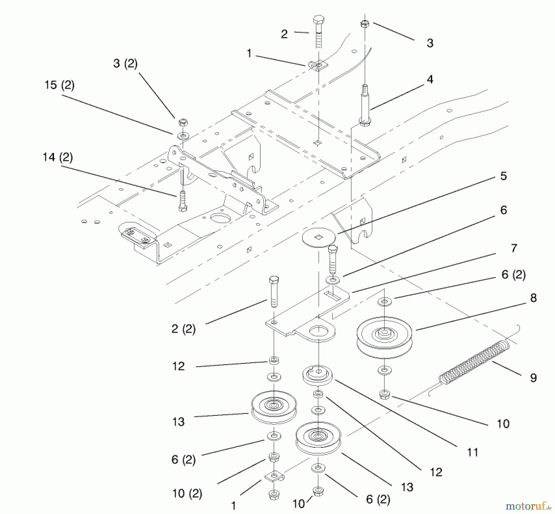 Toro Neu Mowers, Lawn & Garden Tractor Seite 1 72104 (267-H) - Toro 267-H Lawn and Garden Tractor, 1997 (7900001-7999999) HYFRO DRIVE COMPONENTS