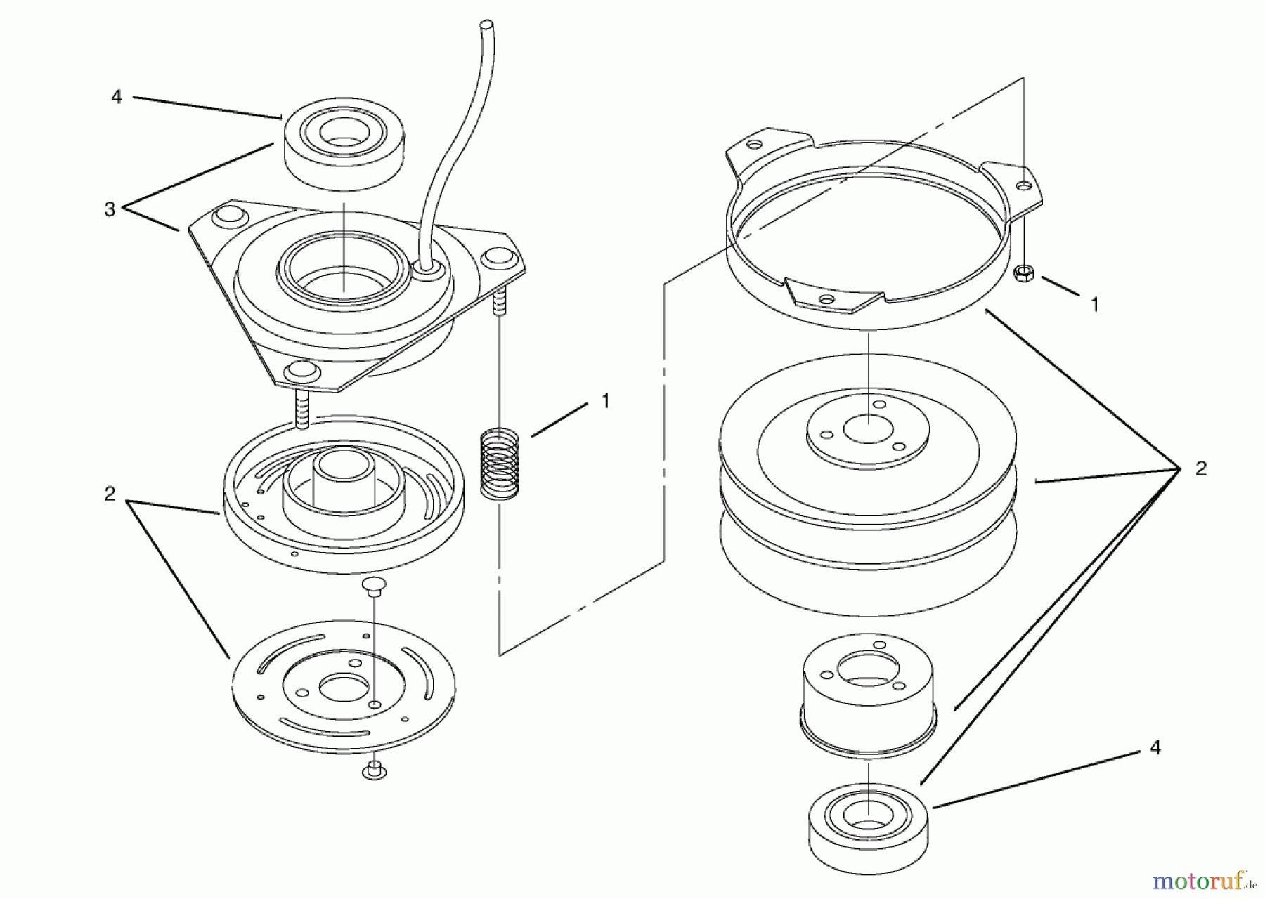 Toro Neu Mowers, Lawn & Garden Tractor Seite 1 72104 (267-H) - Toro 267-H Lawn and Garden Tractor, 1998 (8900001-8900599) CLUTCH 92-6885