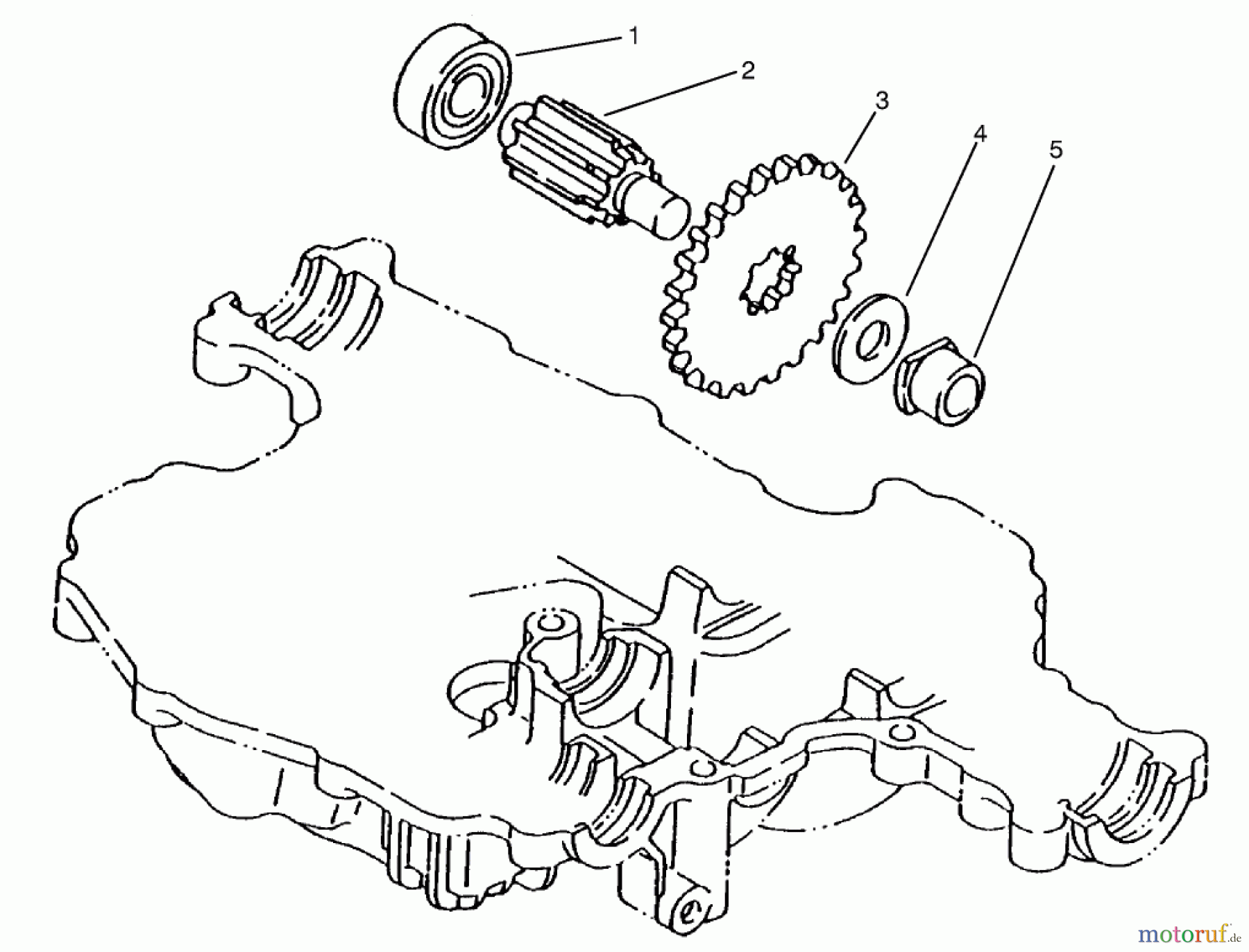 Toro Neu Mowers, Lawn & Garden Tractor Seite 1 72104 (267-H) - Toro 267-H Lawn and Garden Tractor, 1998 (8900001-8900599) FINAL PINION