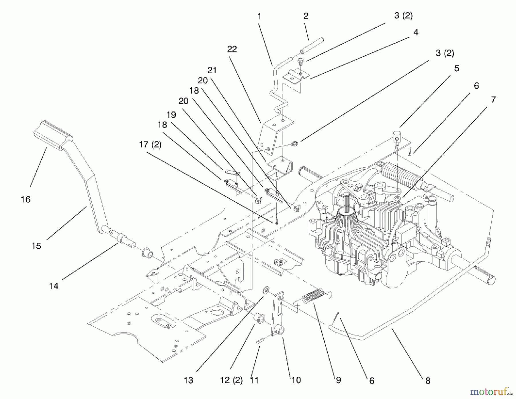 Toro Neu Mowers, Lawn & Garden Tractor Seite 1 72104 (267-H) - Toro 267-H Lawn and Garden Tractor, 1998 (8900600-8999999) HYDRO BRAKE