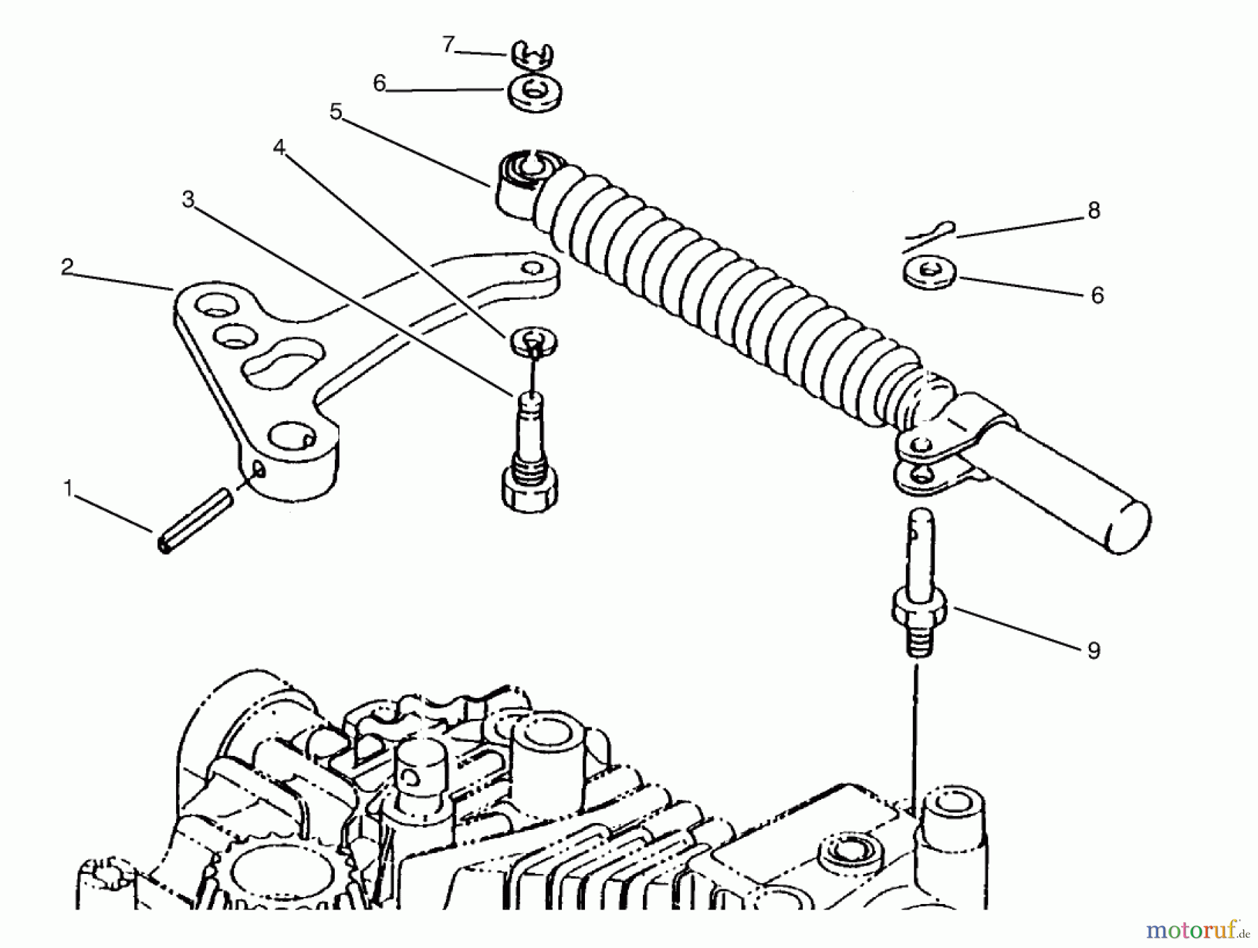 Toro Neu Mowers, Lawn & Garden Tractor Seite 1 72104 (267-H) - Toro 267-H Lawn and Garden Tractor, 1998 (8900001-8900599) LEVER DAMPER