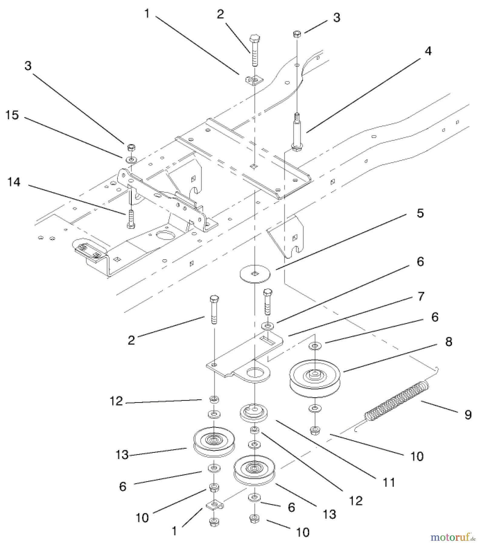 Toro Neu Mowers, Lawn & Garden Tractor Seite 1 72105 (268-H) - Toro 268-H Lawn and Garden Tractor, 1999 (9900001-9999999) HYDRO DRIVE COMPONENTS ASSEMBLY