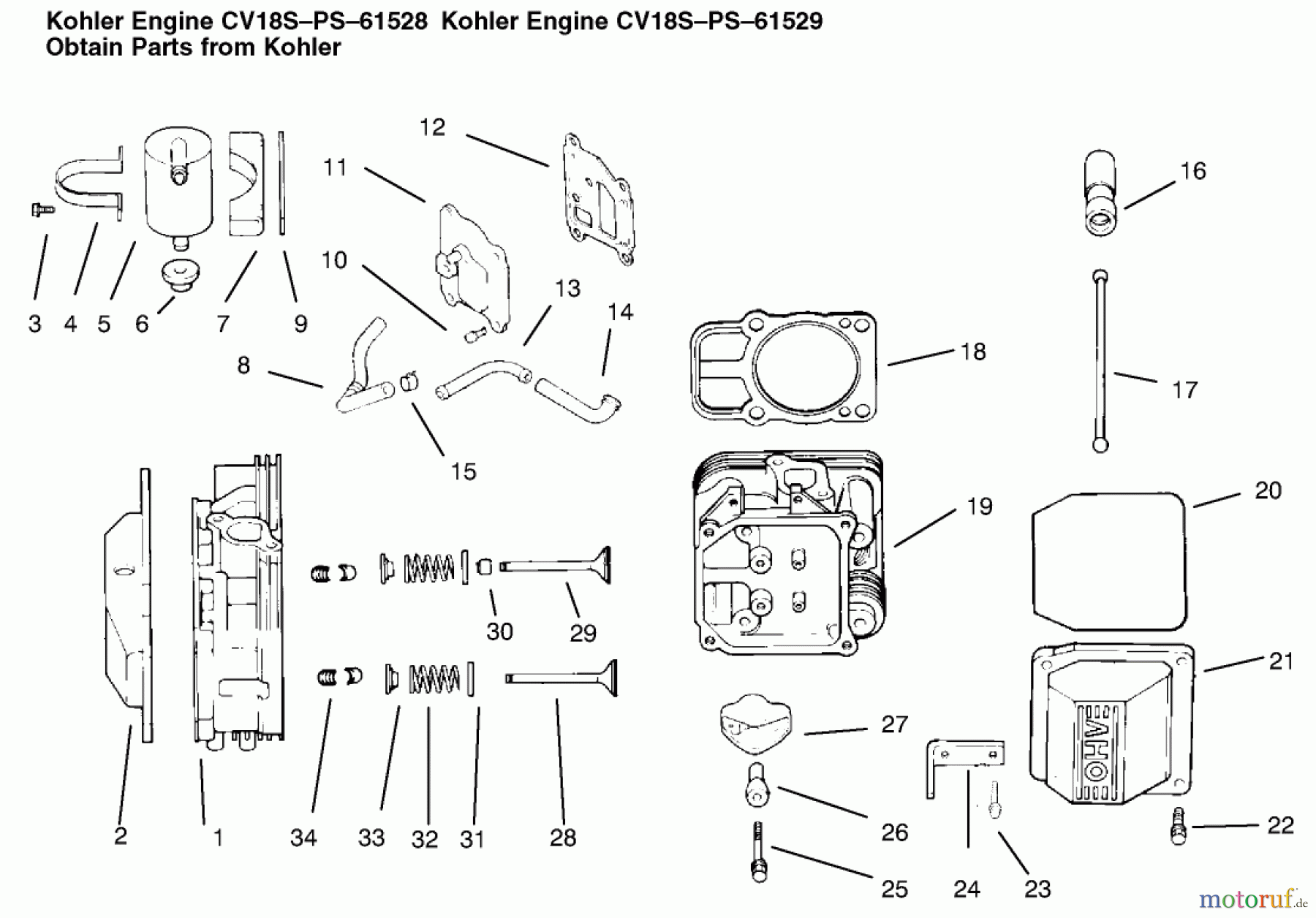  Toro Neu Mowers, Lawn & Garden Tractor Seite 1 72087 (268-H) - Toro 268-H Lawn and Garden Tractor, 2000 (200000001-200999999) HEAD/VALVE/BREATHER