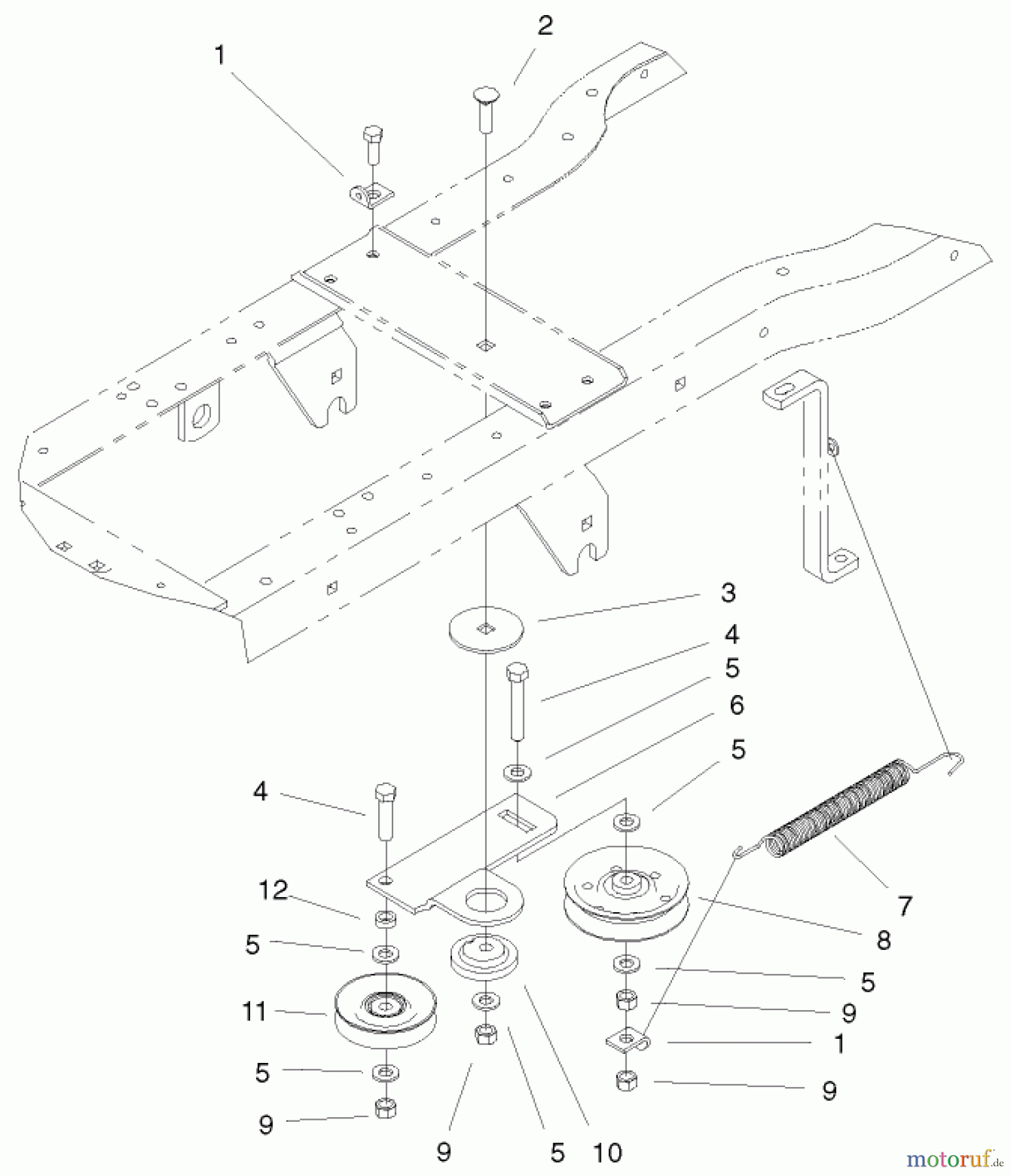  Toro Neu Mowers, Lawn & Garden Tractor Seite 1 72087 (268-H) - Toro 268-H Lawn and Garden Tractor, 2000 (200000001-200999999) HYDRO DRIVE ASSEMBLY