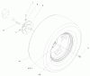 Toro 72107 (268-HE) - 268-HE Lawn and Garden Tractor, 2000 (200000001-200999999) Ersatzteile REAR WHEEL ASSEMBLY