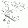Toro 72101 (246-H) - 246-H Yard Tractor, 1993 (3900001-3999999) Ersatzteile STEERING WHEEL AND CONSOLE ASSEMBLY