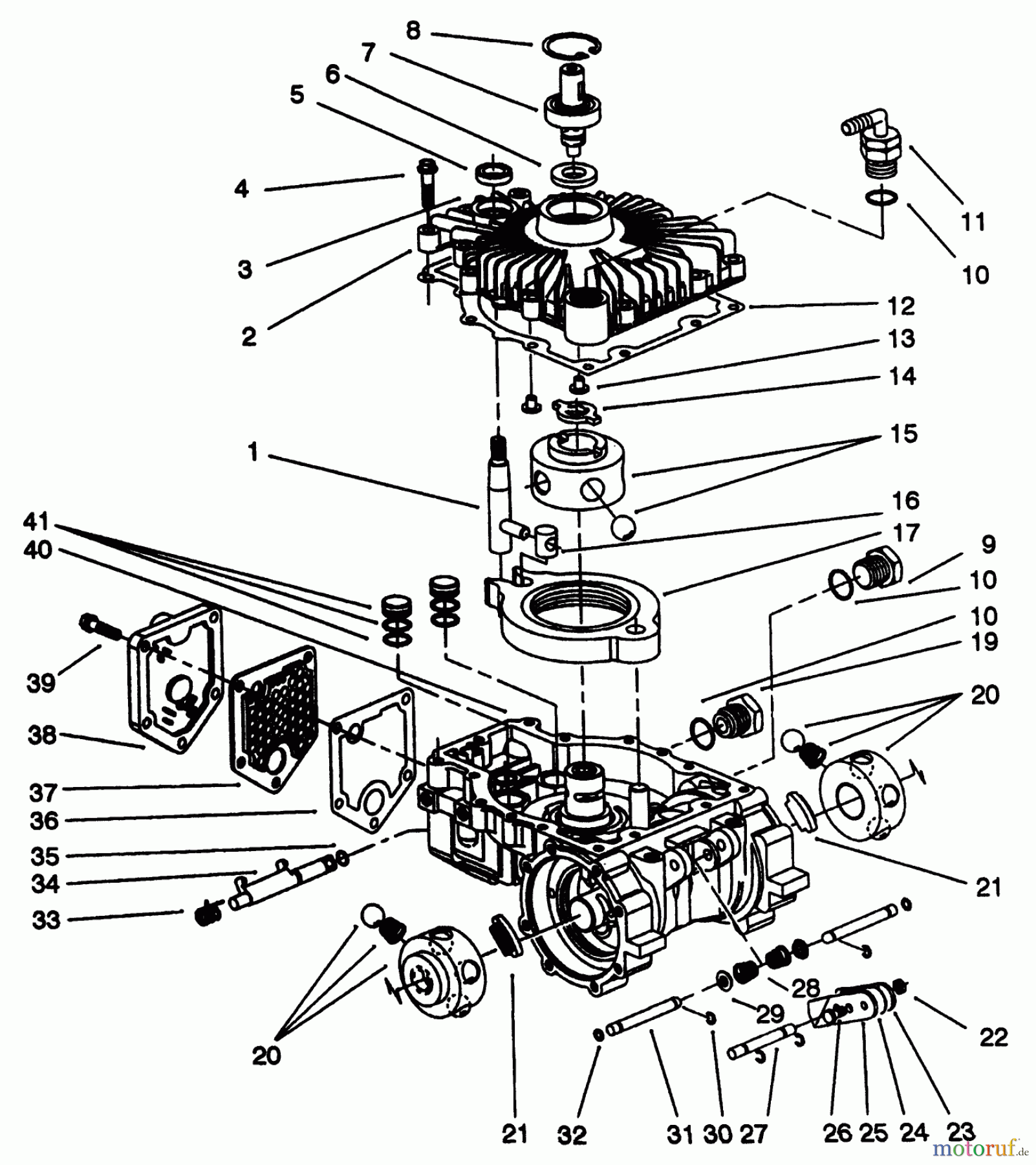 Toro Neu Mowers, Lawn & Garden Tractor Seite 1 72101 (246-H) - Toro 246-H Yard Tractor, 1993 (3900001-3999999) TRANSMISSION EATON MODEL 751-045 #1