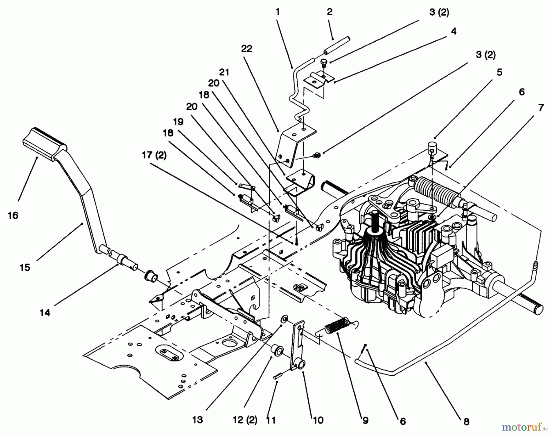 Toro Neu Mowers, Lawn & Garden Tractor Seite 1 72102 (269-H) - Toro 269-H Lawn and Garden Tractor, 1996 (6900001-6999999) HYDRO BRAKE