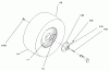Toro 72102 (269-H) - 269-H Lawn and Garden Tractor, 1996 (6900001-6999999) Ersatzteile REAR WHEEL