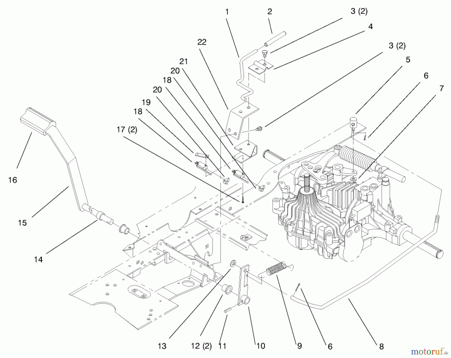 Toro Neu Mowers, Lawn & Garden Tractor Seite 1 72102 (269-H) - Toro 269-H Lawn and Garden Tractor, 1997 (7900001-7999999) HYDRO BRAKE