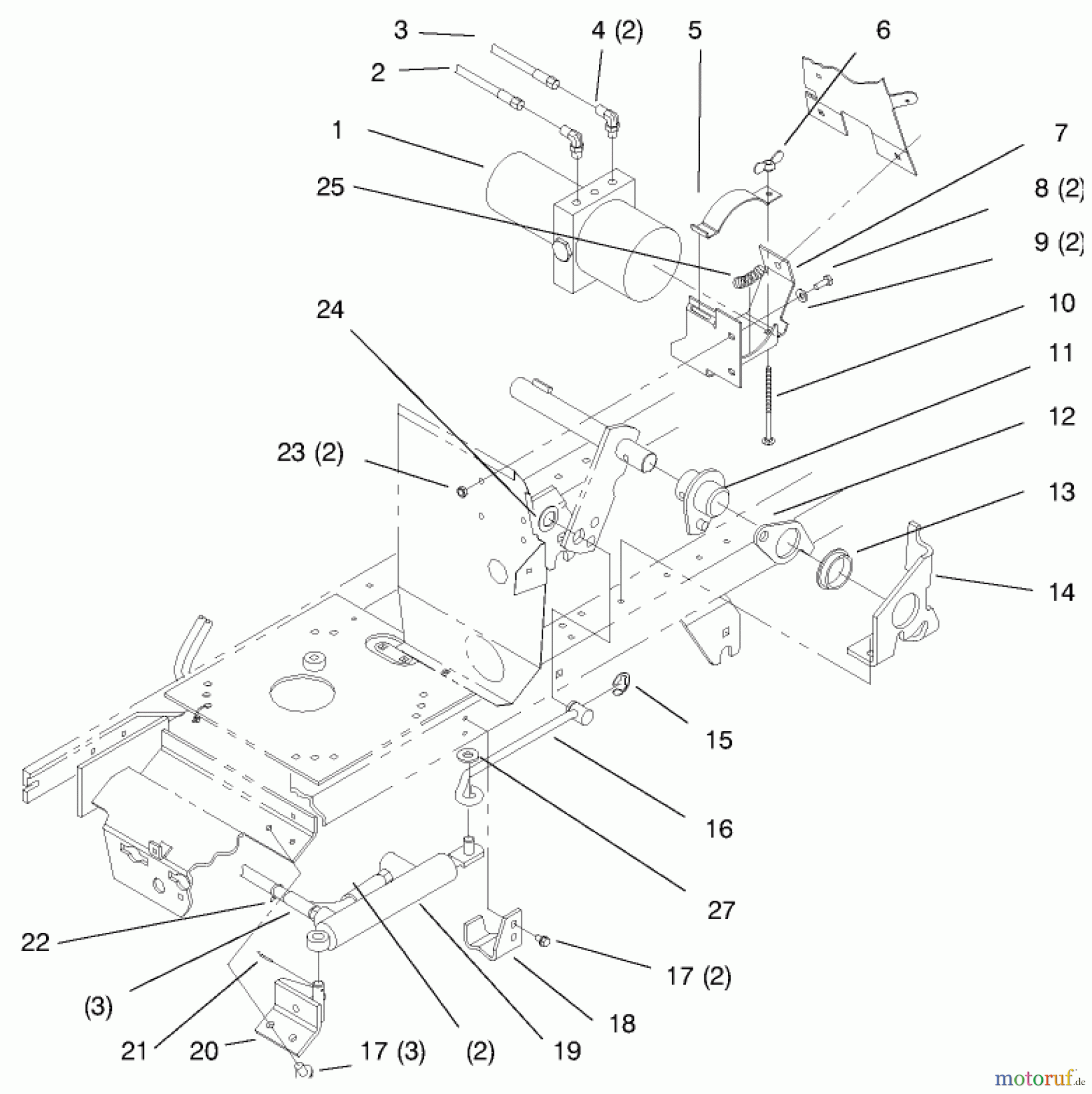 Toro Neu Mowers, Lawn & Garden Tractor Seite 1 72102 (269-H) - Toro 269-H Lawn and Garden Tractor, 1997 (7900001-7999999) POWER LIFT