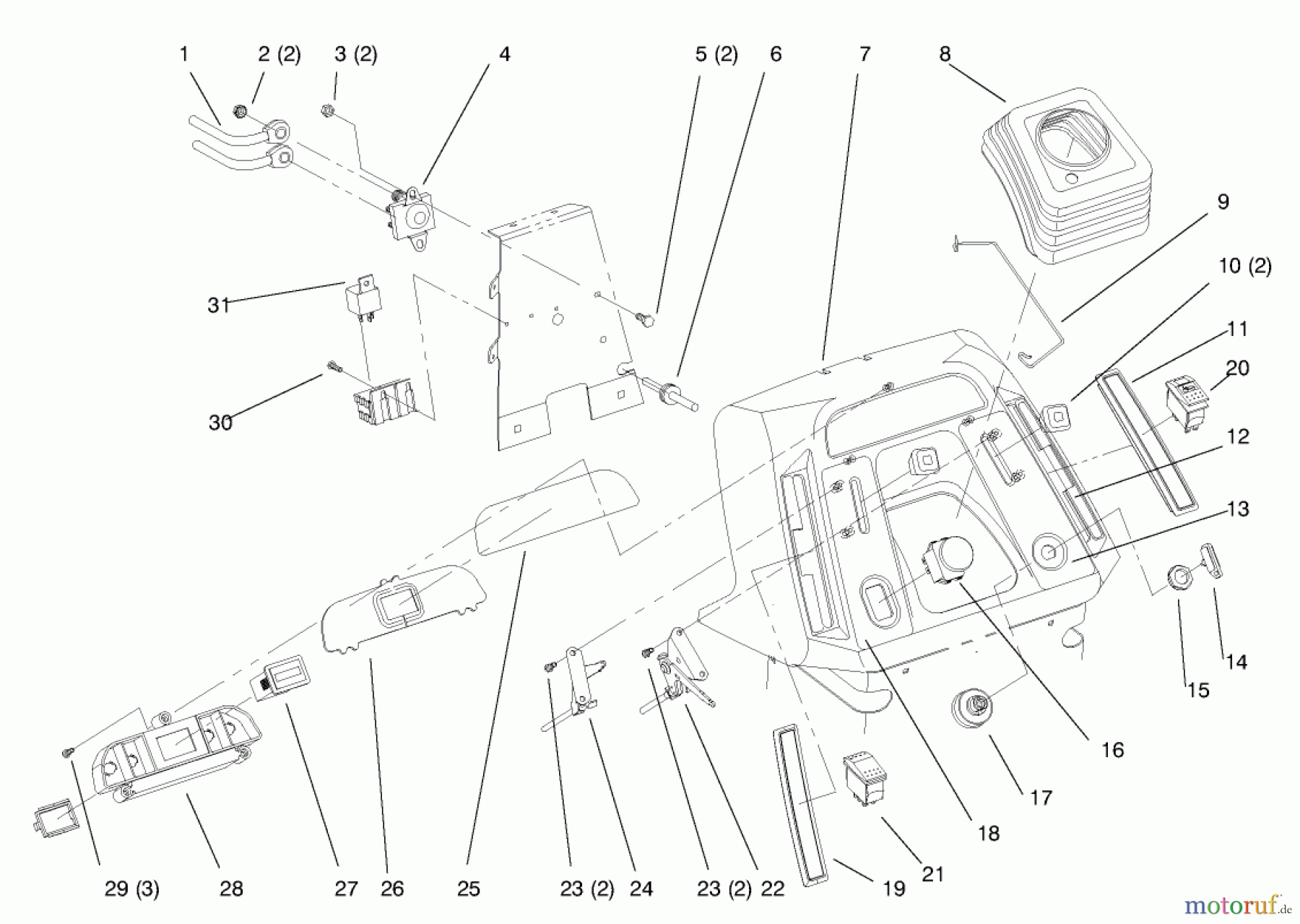 Toro Neu Mowers, Lawn & Garden Tractor Seite 1 72102 (269-H) - Toro 269-H Lawn and Garden Tractor, 1998 (8900001-8900399) DASH