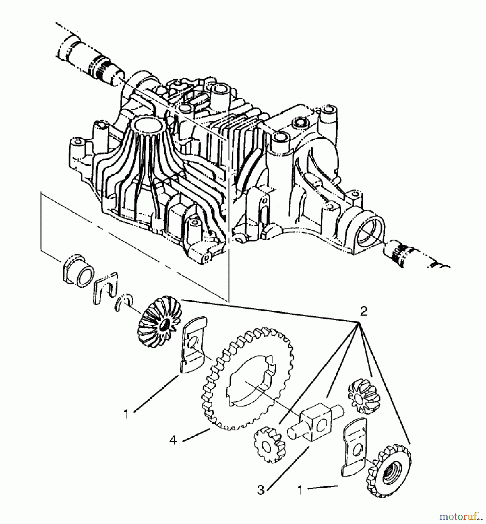Toro Neu Mowers, Lawn & Garden Tractor Seite 1 72102 (269-H) - Toro 269-H Lawn and Garden Tractor, 1998 (8900400-8999999) DIFFERENTIAL GEAR