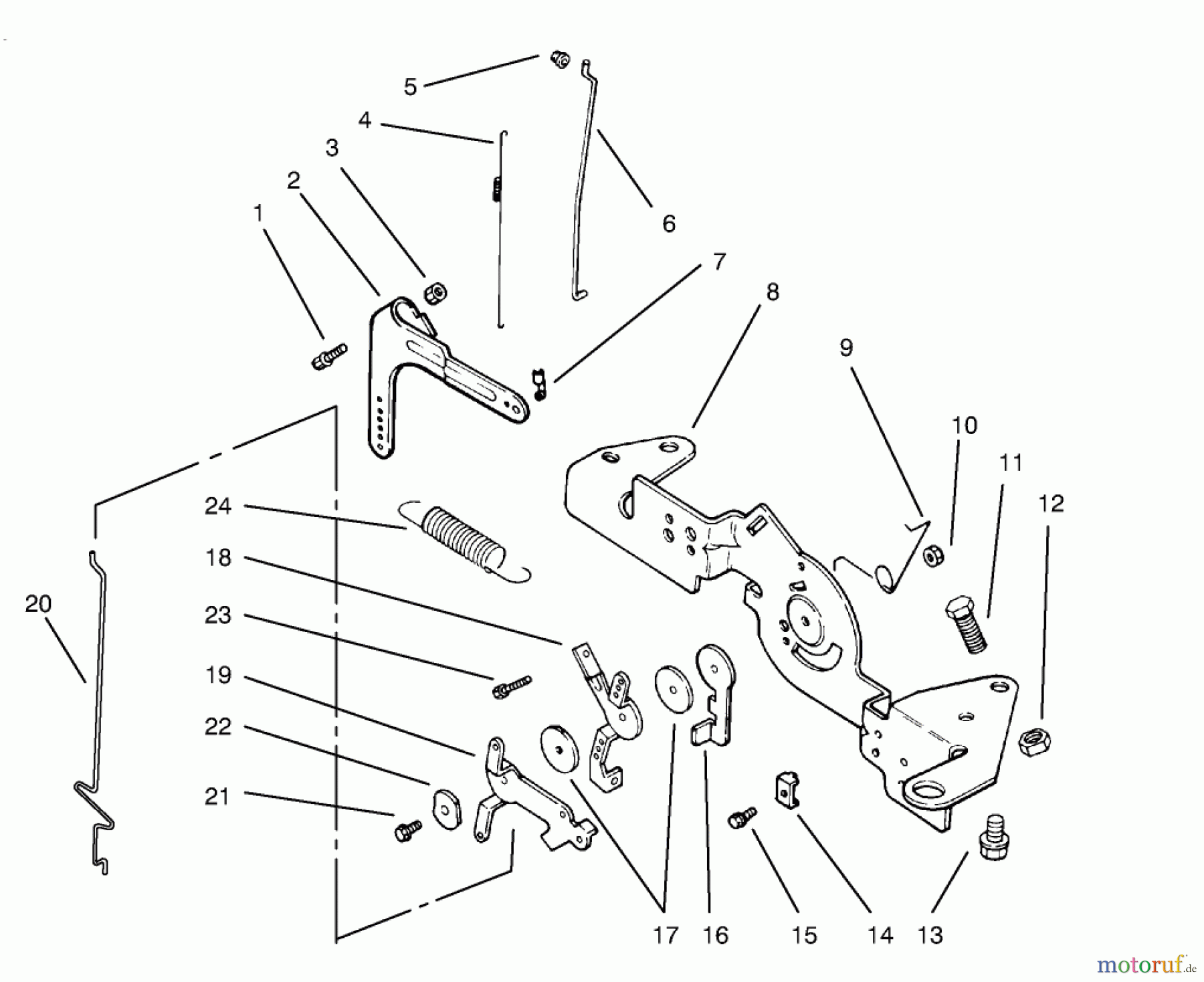  Toro Neu Mowers, Lawn & Garden Tractor Seite 1 72102 (269-H) - Toro 269-H Lawn and Garden Tractor, 1998 (8900400-8999999) ENGINE CONTROLS