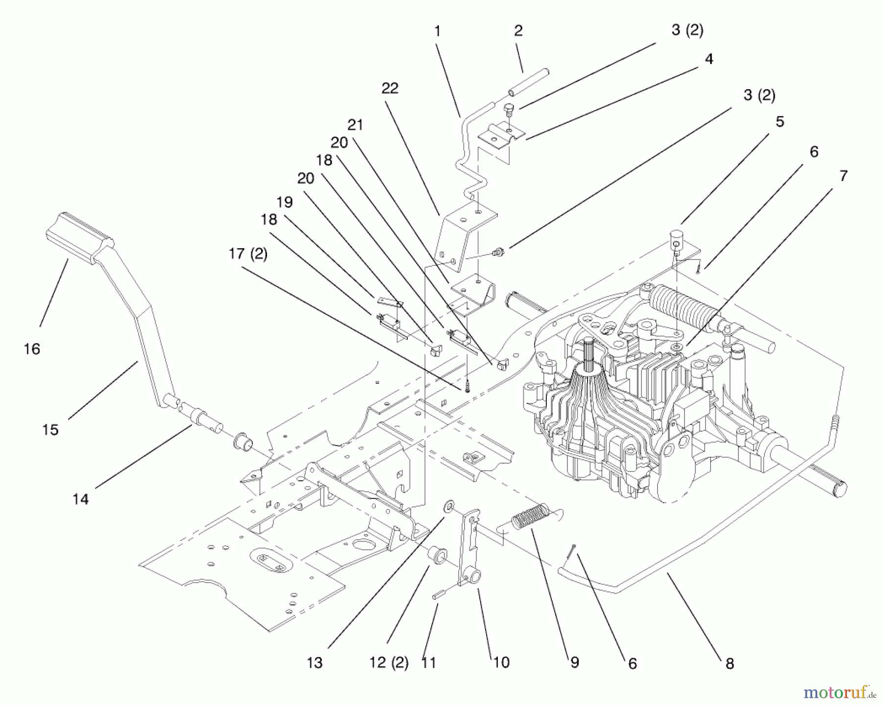  Toro Neu Mowers, Lawn & Garden Tractor Seite 1 72102 (269-H) - Toro 269-H Lawn and Garden Tractor, 1998 (8900001-8900399) HYDRO BRAKE
