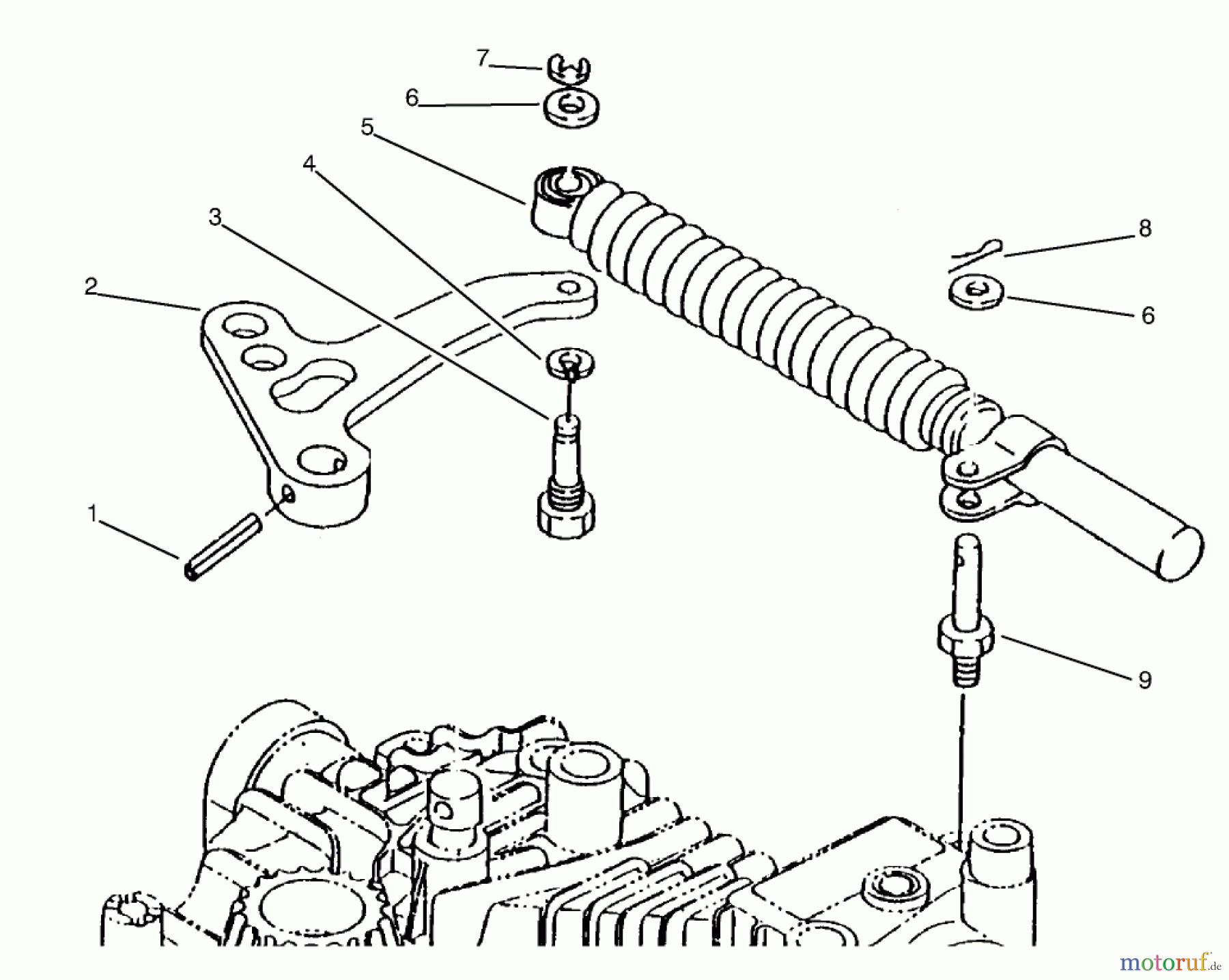 Toro Neu Mowers, Lawn & Garden Tractor Seite 1 72102 (269-H) - Toro 269-H Lawn and Garden Tractor, 1998 (8900001-8900399) LEVER DAMPER