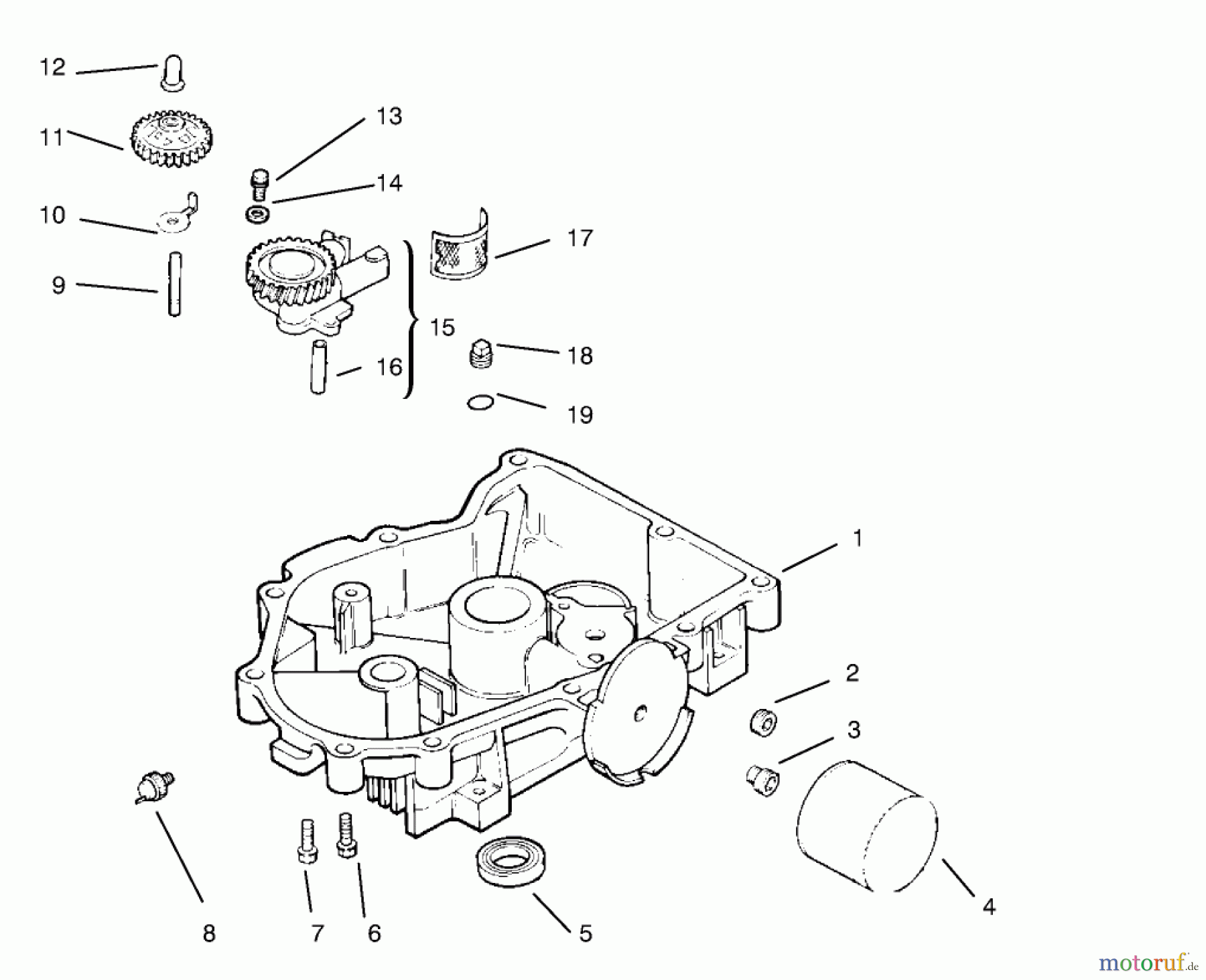  Toro Neu Mowers, Lawn & Garden Tractor Seite 1 72102 (269-H) - Toro 269-H Lawn and Garden Tractor, 1998 (8900400-8999999) OIL PAN/LUBRICATION