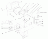 Toro 79203 - 42"/48" Vac-Bagger, 260 Series Lawn and Garden Tractors, 2001 (210000001-210999999) Ersatzteile 42" DECK COMPONENTS ASSEMBLY