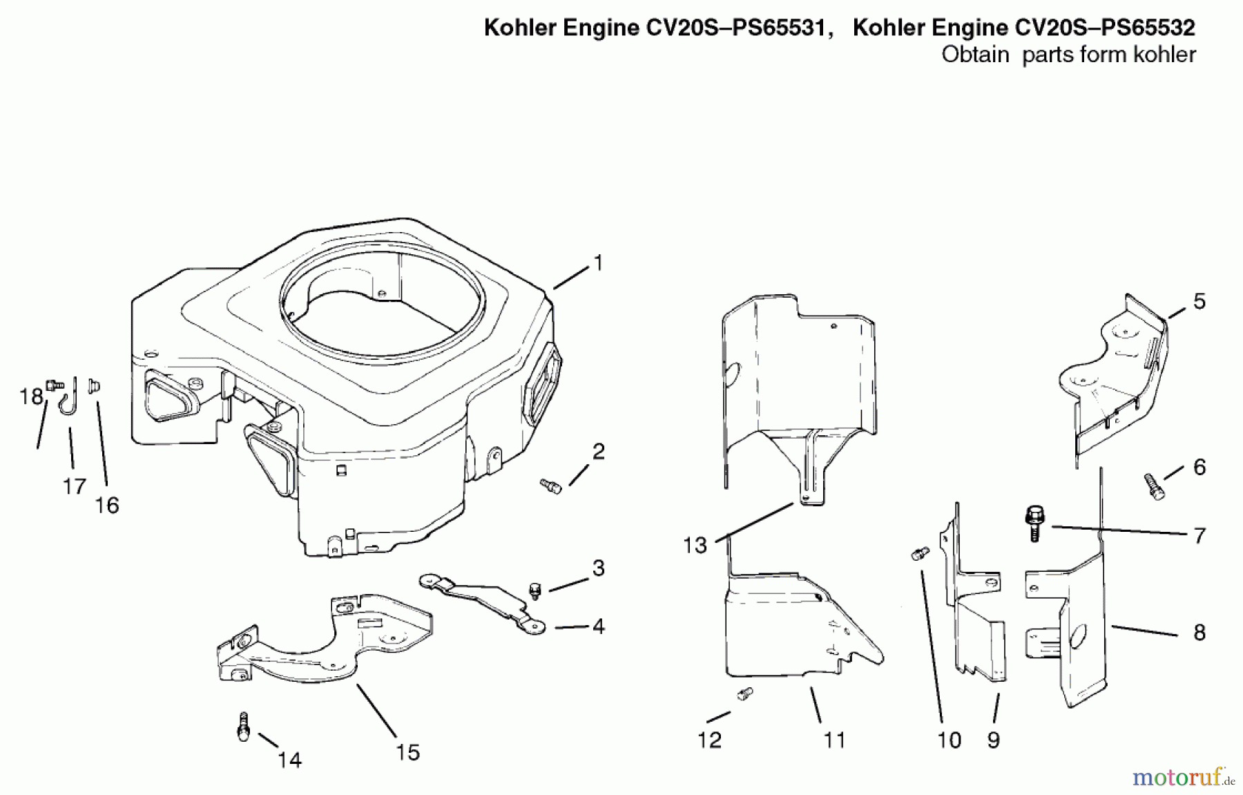  Toro Neu Mowers, Lawn & Garden Tractor Seite 1 72115 (270-H) - Toro 270-H Lawn and Garden Tractor, 1999 (9900001-9999999) BLOWER HOUSING & BAFFLES