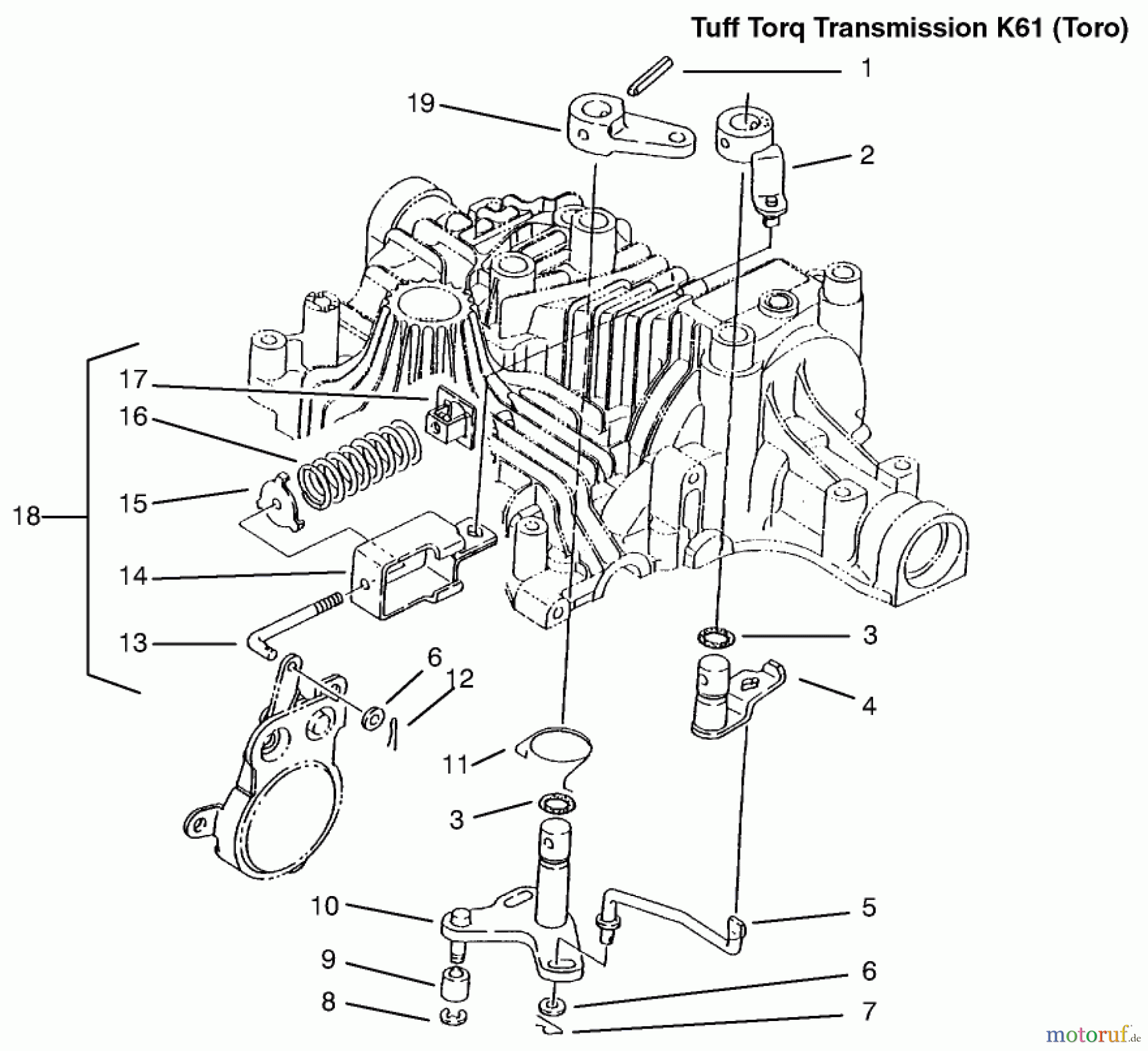 Toro Neu Mowers, Lawn & Garden Tractor Seite 1 72115 (270-H) - Toro 270-H Lawn and Garden Tractor, 1999 (9900001-9999999) BRAKE INTERLOCK
