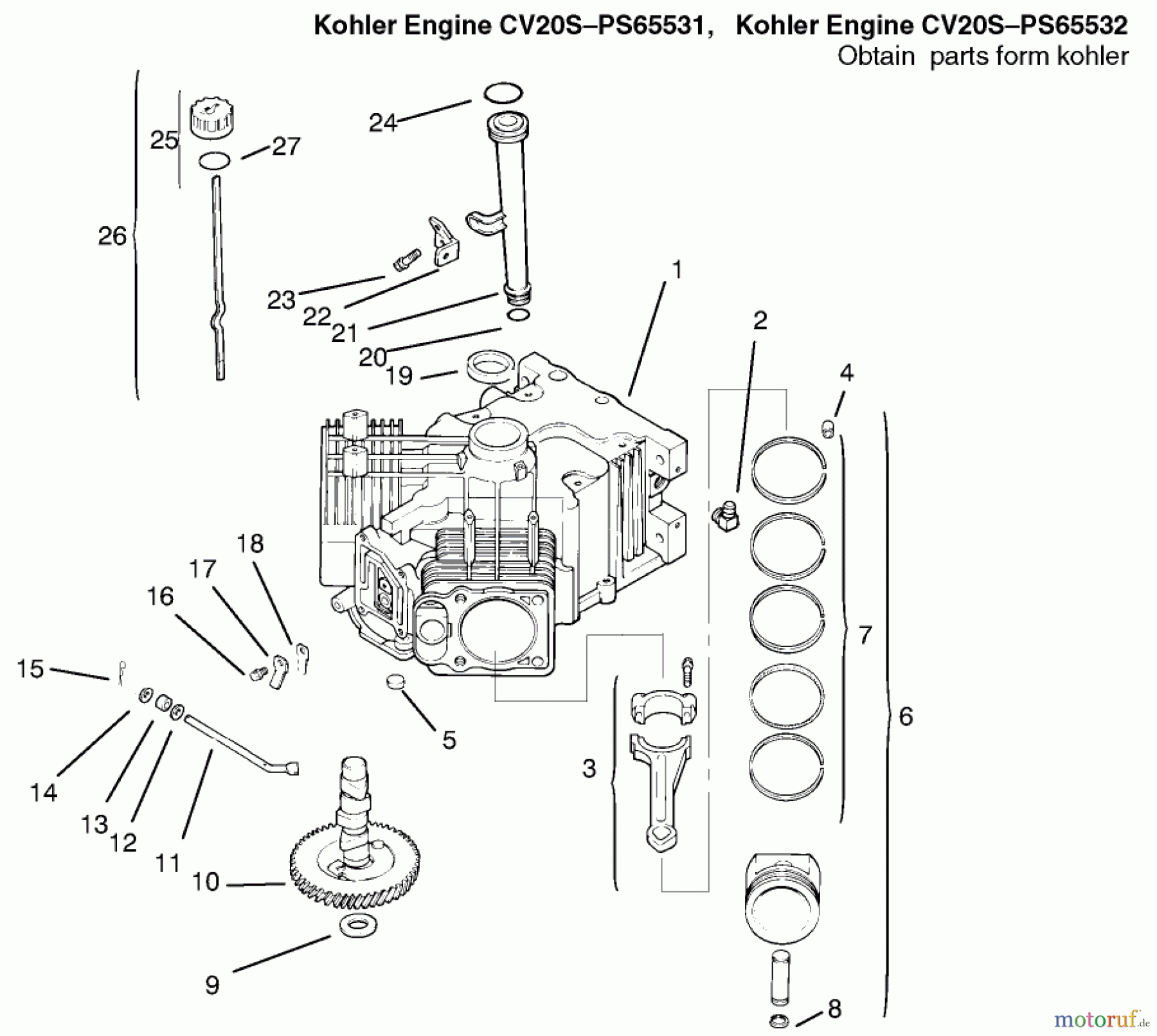  Toro Neu Mowers, Lawn & Garden Tractor Seite 1 72115 (270-H) - Toro 270-H Lawn and Garden Tractor, 1999 (9900001-9999999) CRANKCASE