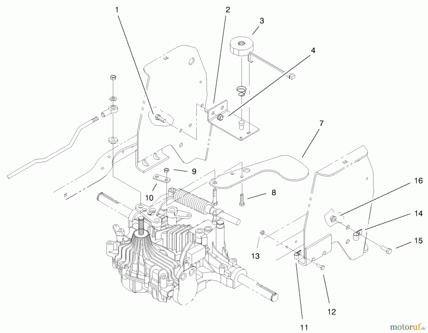  Toro Neu Mowers, Lawn & Garden Tractor Seite 1 72115 (270-H) - Toro 270-H Lawn and Garden Tractor, 1999 (9900001-9999999) CRUISE CONTROL ASSEMBLY