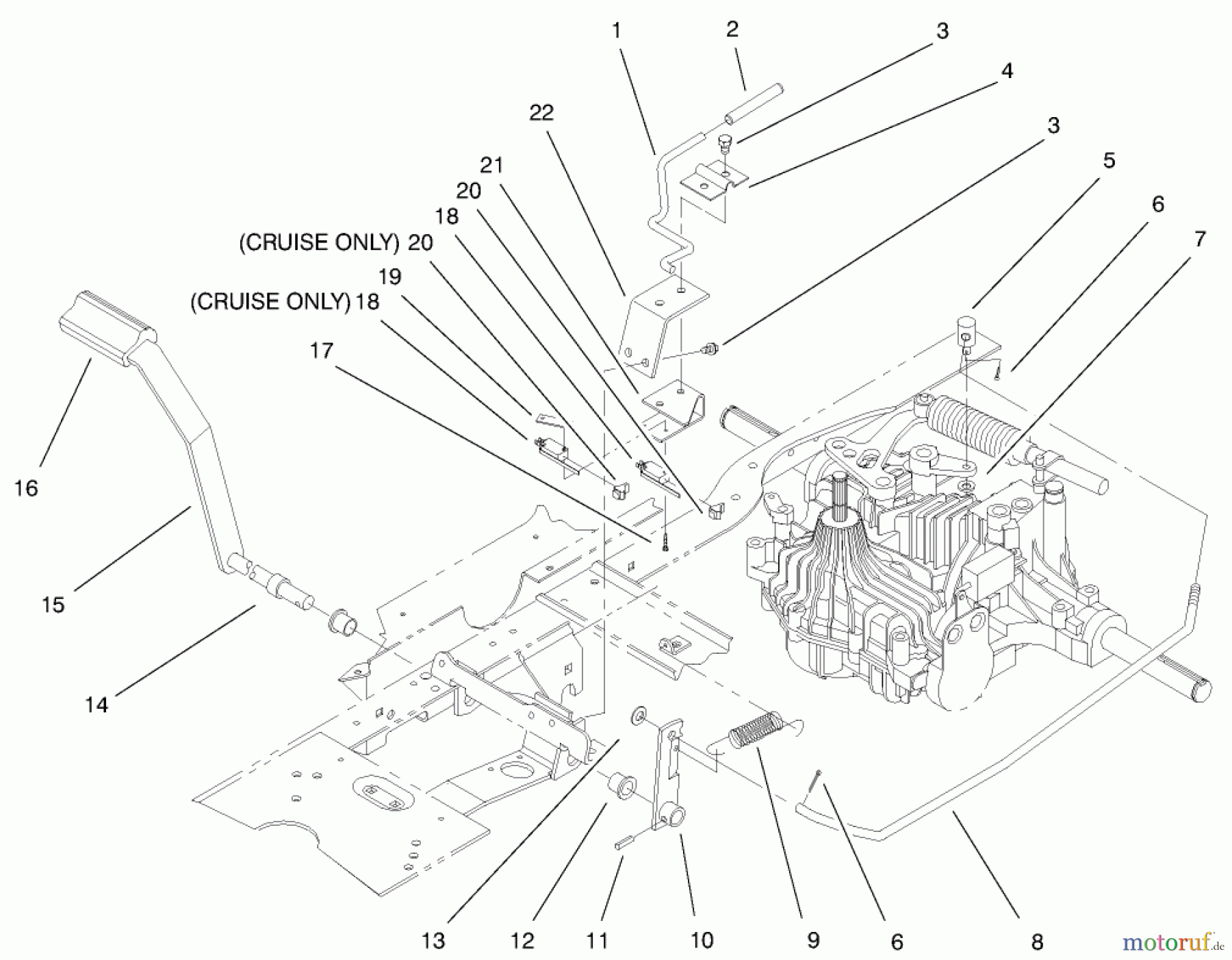  Toro Neu Mowers, Lawn & Garden Tractor Seite 1 72115 (270-H) - Toro 270-H Lawn and Garden Tractor, 1999 (9900001-9999999) HYDRO BRAKE ASSEMBLY