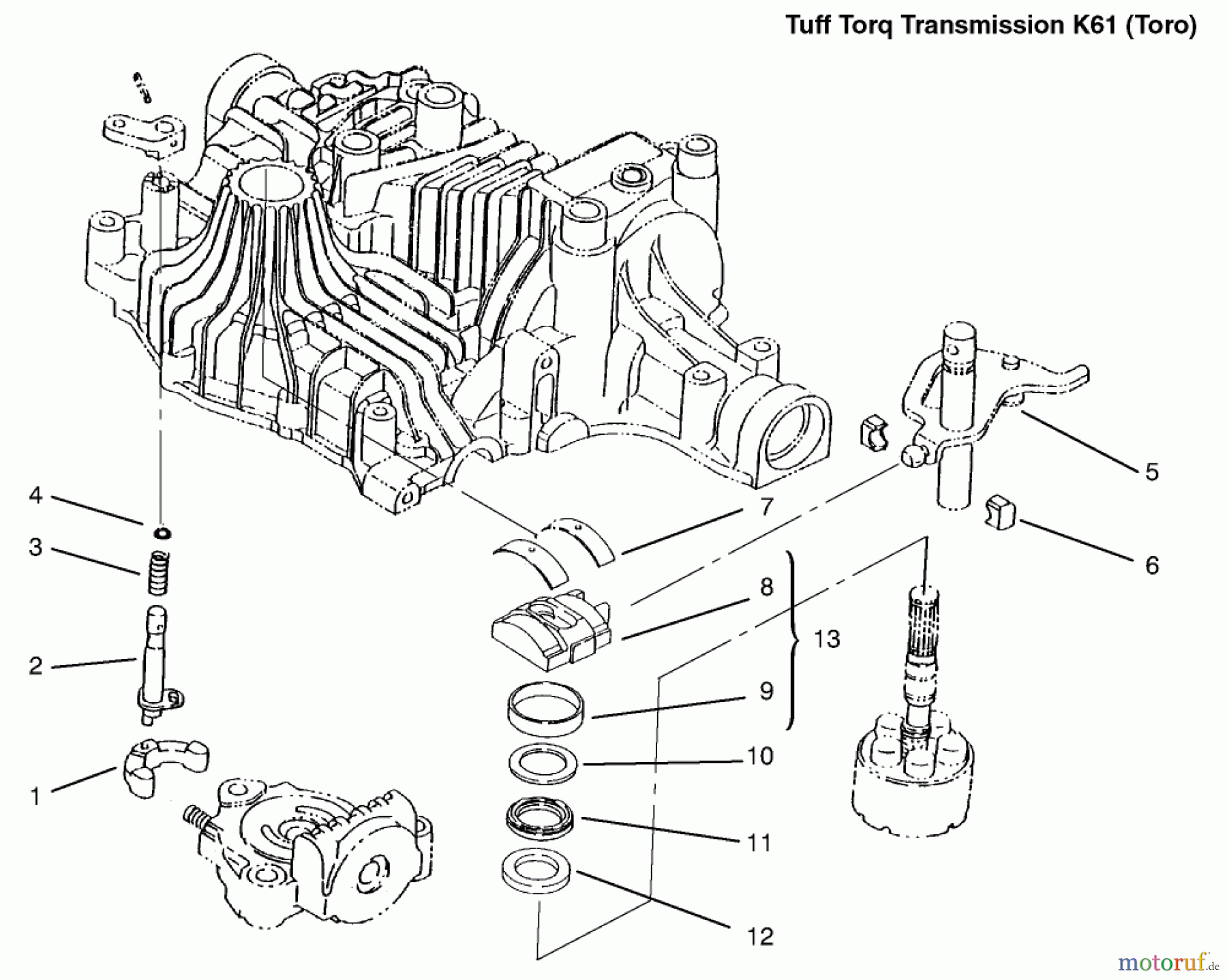 Toro Neu Mowers, Lawn & Garden Tractor Seite 1 72115 (270-H) - Toro 270-H Lawn and Garden Tractor, 1999 (9900001-9999999) RANGE SHIFT