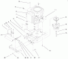 Toro 72115 (270-H) - 270-H Lawn and Garden Tractor, 1999 (9900001-9999999) Ersatzteile TWIN CYL. ENGINE, MUFFLER, & PTO ASSEMBLY