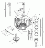 Toro 72107 (268-HE) - 268-HE Lawn and Garden Tractor, 2003 (230000001-230999999) Ersatzteile GROUP 2-CRANKCASE ASSEMBLY KOHLER MODEL NO. CV18S-61529