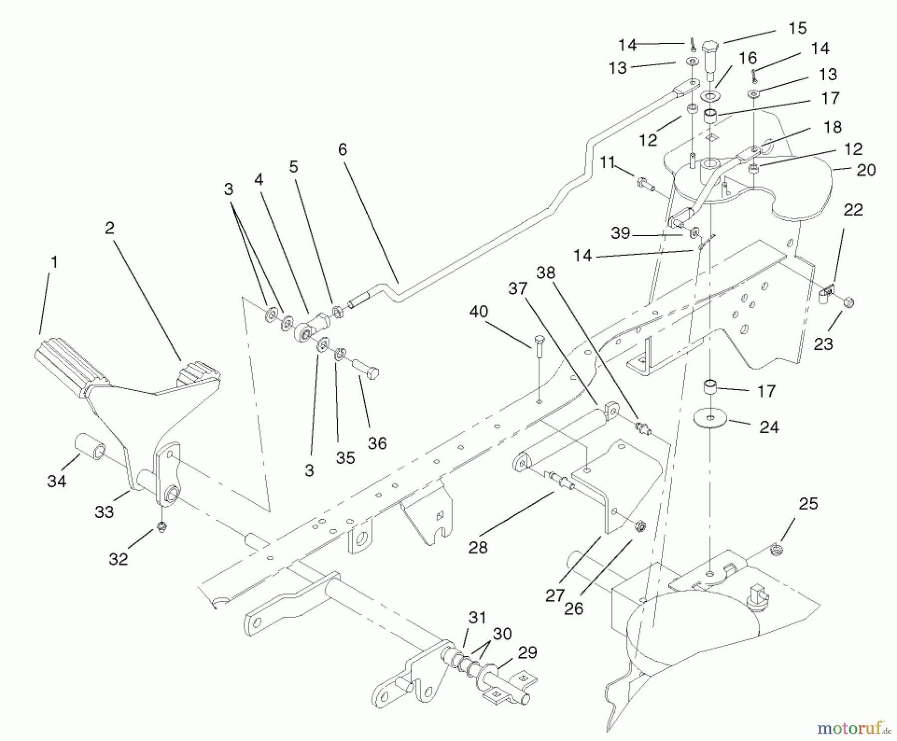 Toro Neu Mowers, Lawn & Garden Tractor Seite 1 72107 (268-HE) - Toro 268-HE Lawn and Garden Tractor, 2003 (230000001-230999999) HYDRAULIC CONTROL ASSEMBLY