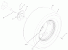 Toro 72107 (268-HE) - 268-HE Lawn and Garden Tractor, 2003 (230000001-230999999) Ersatzteile REAR WHEEL ASSEMBLY