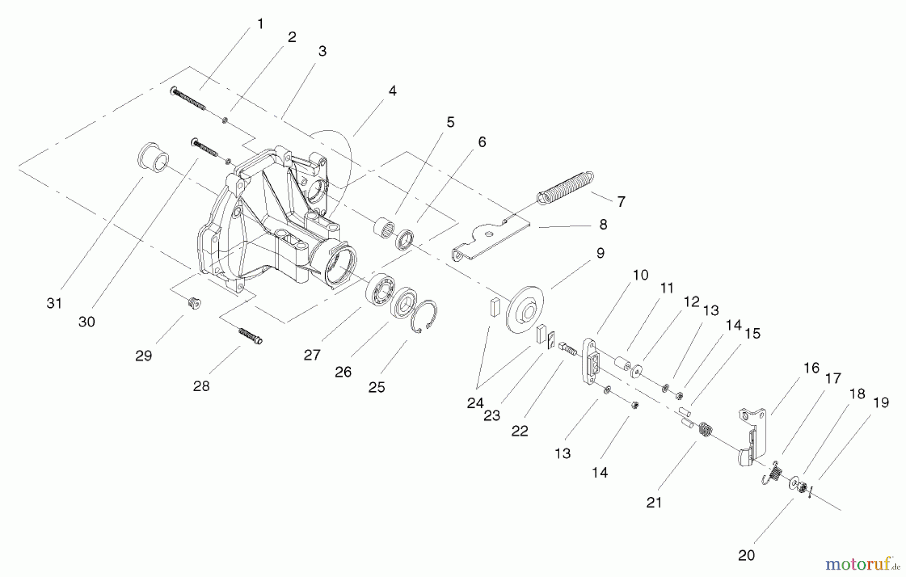 Toro Neu Mowers, Lawn & Garden Tractor Seite 1 72108 (270-H) - Toro 270-H Lawn and Garden Tractor, 2000 (200000001-200999999) BRAKE ASSEMBLY