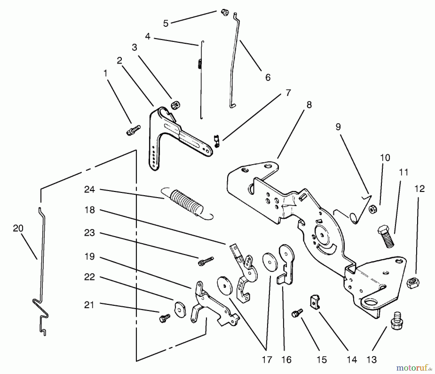 Toro Neu Mowers, Lawn & Garden Tractor Seite 1 72108 (270-H) - Toro 270-H Lawn and Garden Tractor, 2000 (200000001-200999999) ENGINE CONTROLS