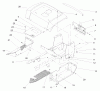 Toro 72108 (270-H) - 270-H Lawn and Garden Tractor, 2000 (200000001-200999999) Ersatzteile FENDER & FOOTREST ASSEMBLY