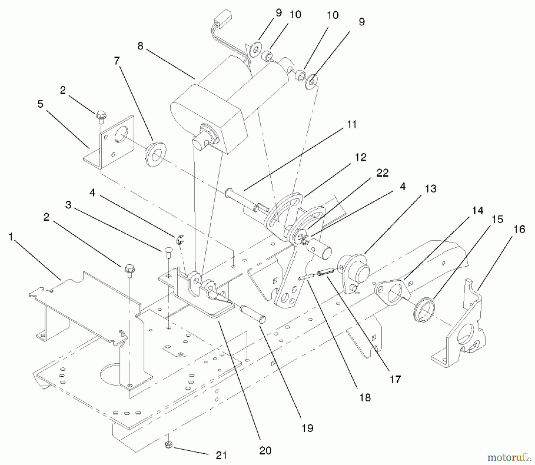 Toro Neu Mowers, Lawn & Garden Tractor Seite 1 72116 (270-HE) - Toro 270-HE Lawn and Garden Tractor, 2002 (220000001-220999999) POWER LIFT ASSEMBLY