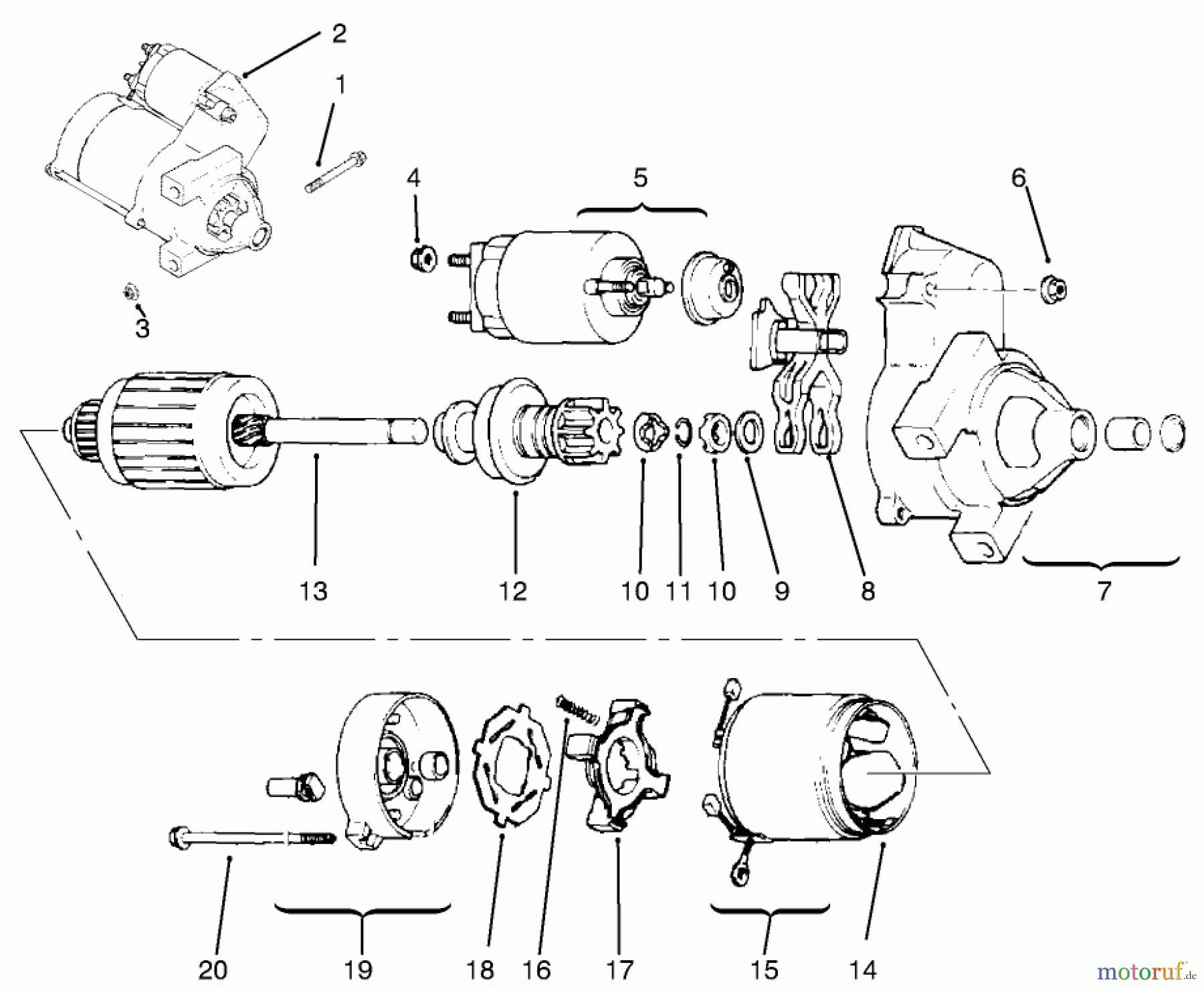  Toro Neu Mowers, Lawn & Garden Tractor Seite 1 72116 (270-HE) - Toro 270-HE Lawn and Garden Tractor, 2002 (220000001-220999999) STARTING SYSTEM-KOHLER CV20S-PS65531 AND PS65532