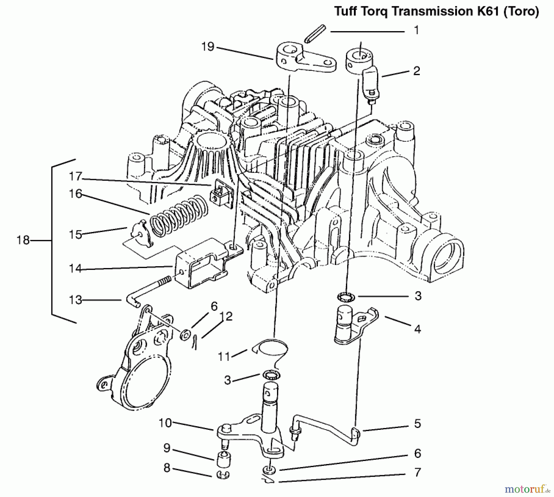 Toro Neu Mowers, Lawn & Garden Tractor Seite 1 72110 (270-H) - Toro 270-H Lawn and Garden Tractor, 1996 (6900001-6999999) BRAKE INTERLOCK