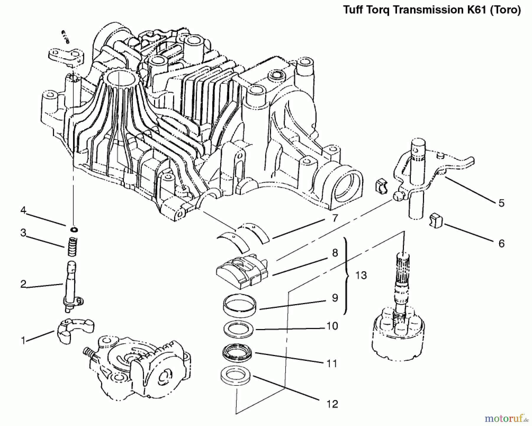 Toro Neu Mowers, Lawn & Garden Tractor Seite 1 72110 (270-H) - Toro 270-H Lawn and Garden Tractor, 1996 (6900001-6999999) RANGE SHIFT