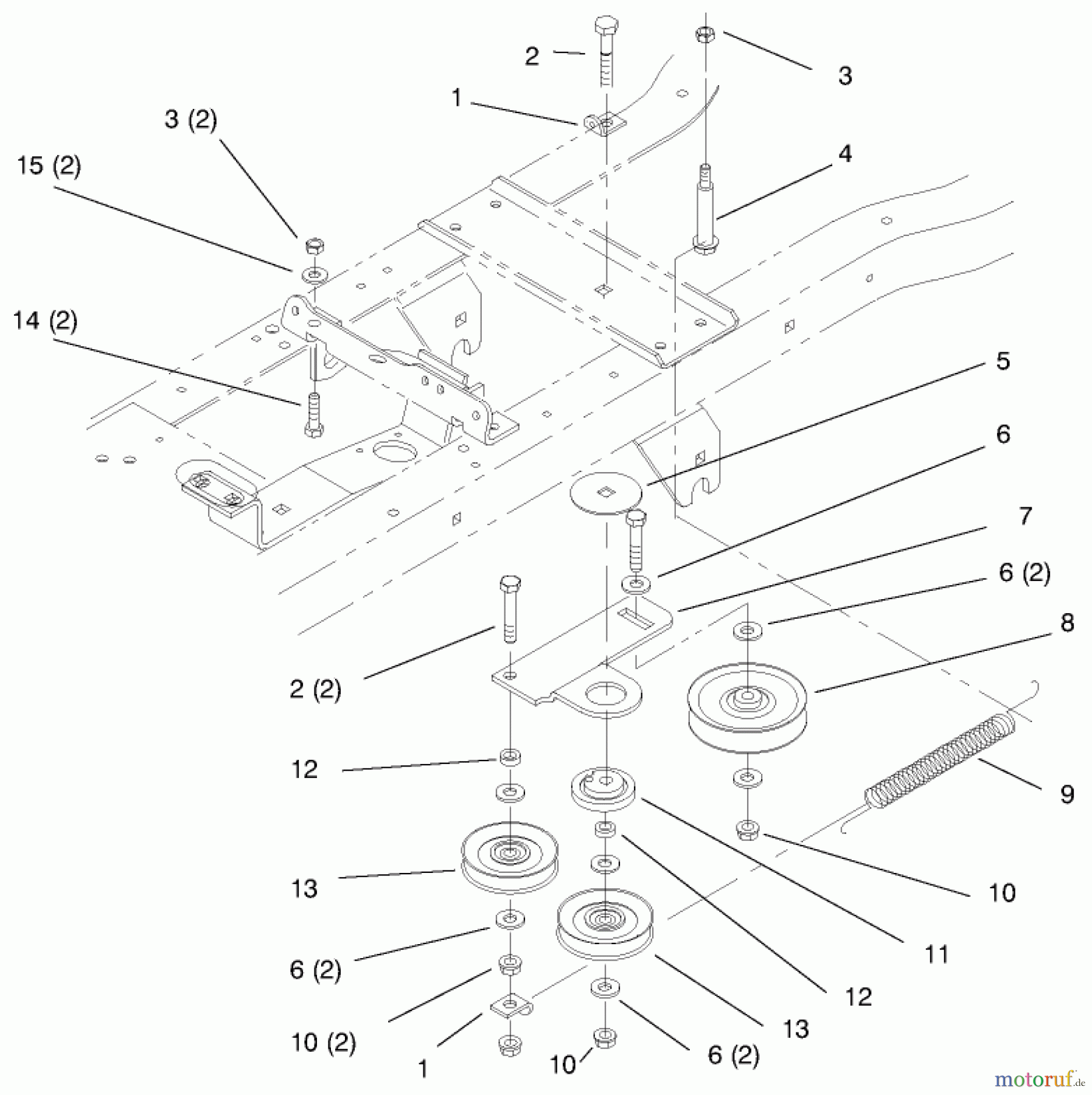 Toro Neu Mowers, Lawn & Garden Tractor Seite 1 72110 (270-H) - Toro 270-H Lawn and Garden Tractor, 1997 (7900001-7999999) HYDRO DRIVE COMPONENTS