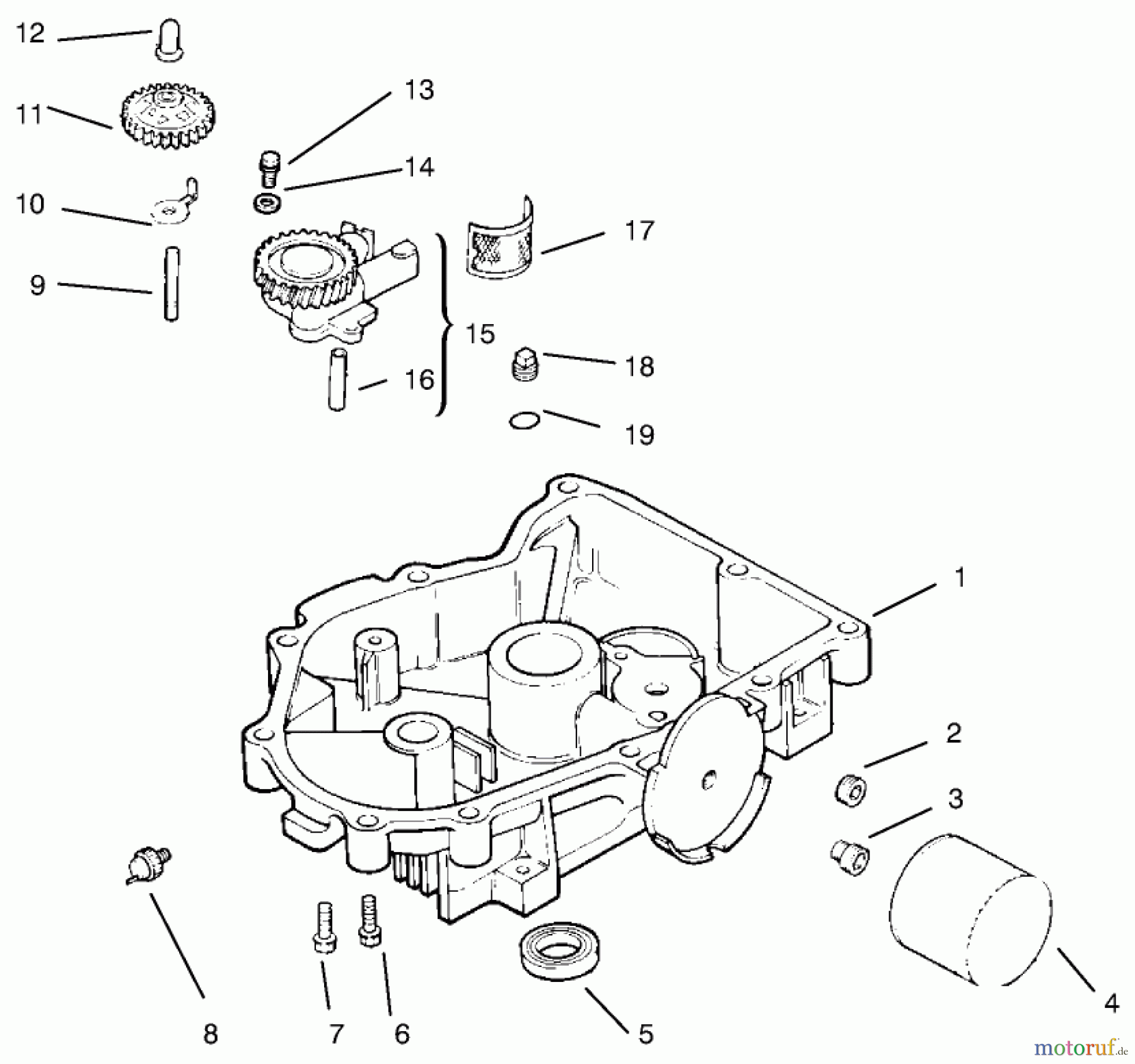 Toro Neu Mowers, Lawn & Garden Tractor Seite 1 72110 (270-H) - Toro 270-H Lawn and Garden Tractor, 1997 (7900001-7999999) OIL PAN/LUBRICATION
