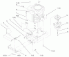 Toro 72110 (270-H) - 270-H Lawn and Garden Tractor, 1997 (7900001-7999999) Ersatzteile TWIN CYLINDER ENGINE, MUFFLER, AND P.T.O
