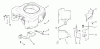 Toro 72110 (270-H) - 270-H Lawn and Garden Tractor, 1998 (8900600-8999999) Ersatzteile BLOWER HOUSING & BAFFLES
