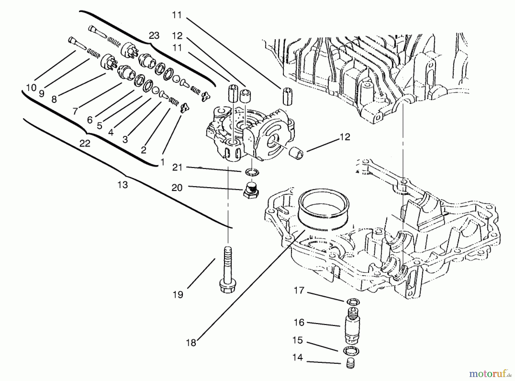 Toro Neu Mowers, Lawn & Garden Tractor Seite 1 72110 (270-H) - Toro 270-H Lawn and Garden Tractor, 1998 (8900600-8999999) CENTER CASE