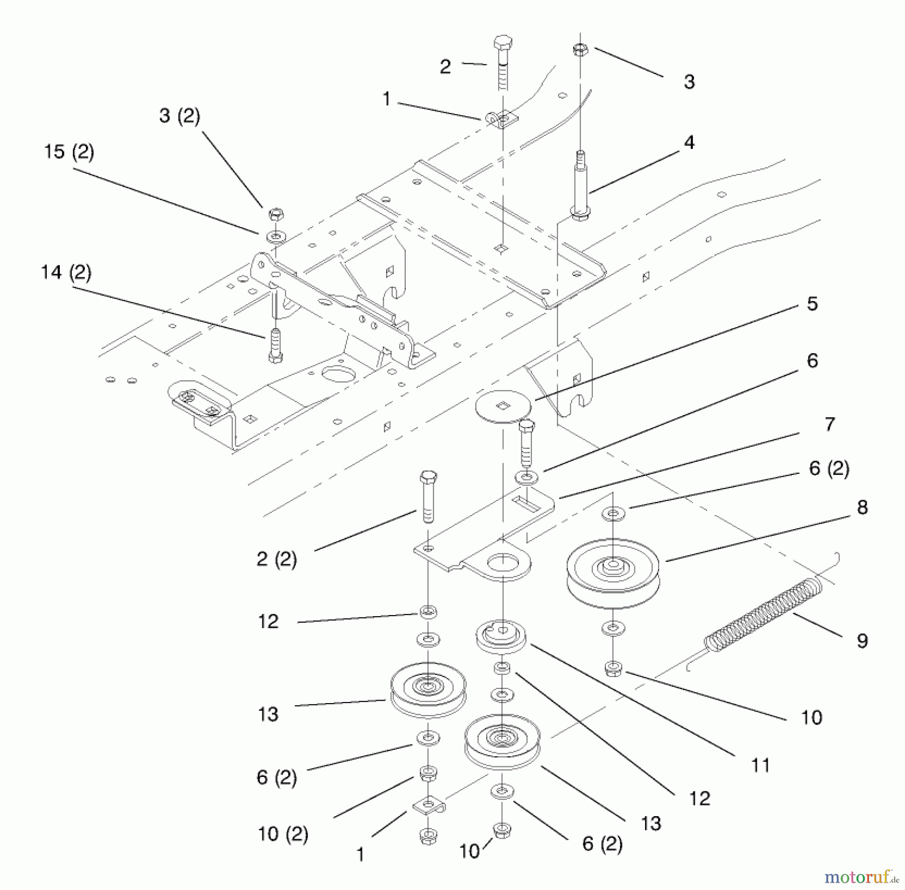 Toro Neu Mowers, Lawn & Garden Tractor Seite 1 72110 (270-H) - Toro 270-H Lawn and Garden Tractor, 1998 (8900600-8999999) HYDRO DRIVE COMPONENTS