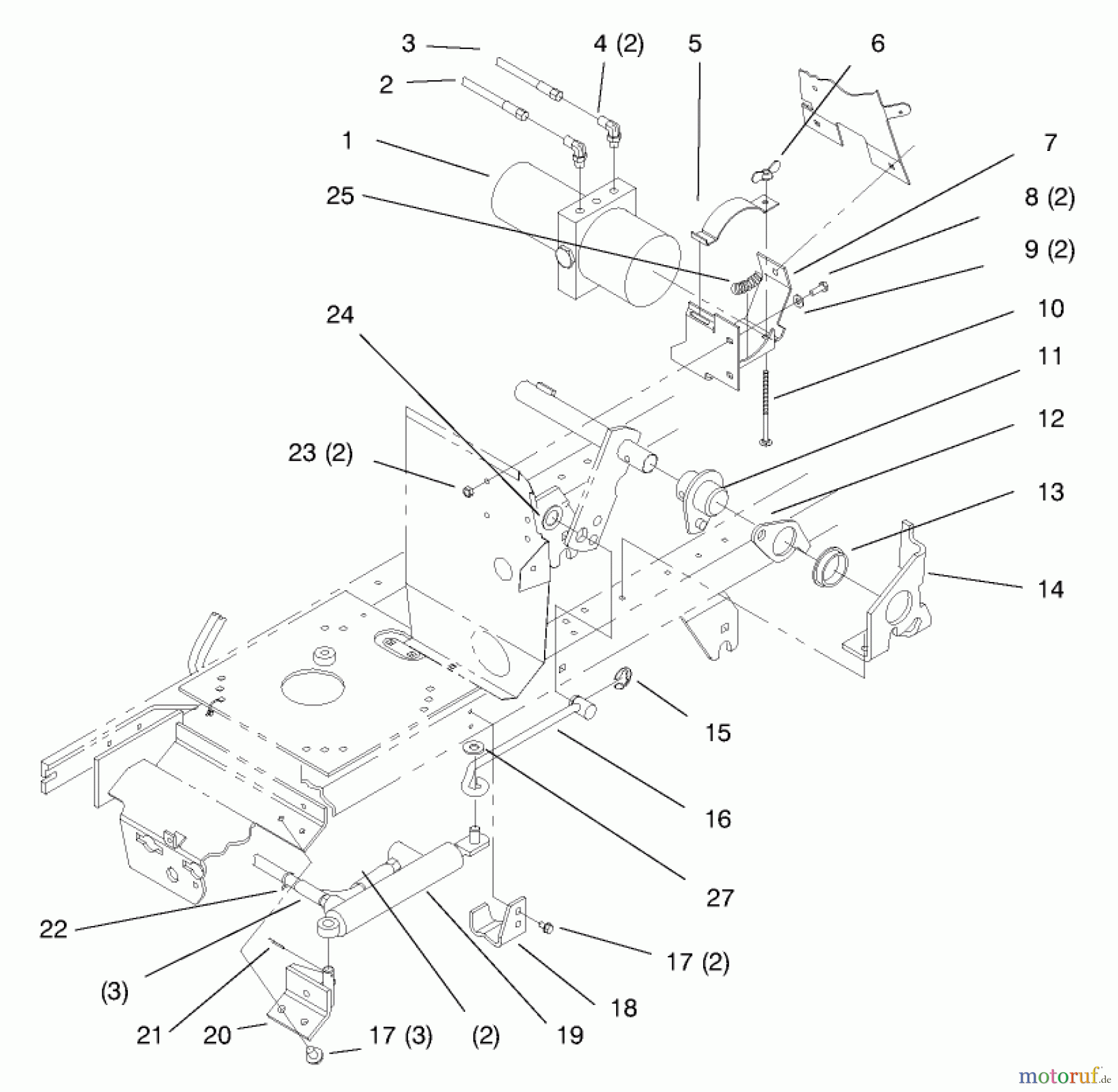 Toro Neu Mowers, Lawn & Garden Tractor Seite 1 72110 (270-H) - Toro 270-H Lawn and Garden Tractor, 1998 (8900001-8900599) POWER LIFT