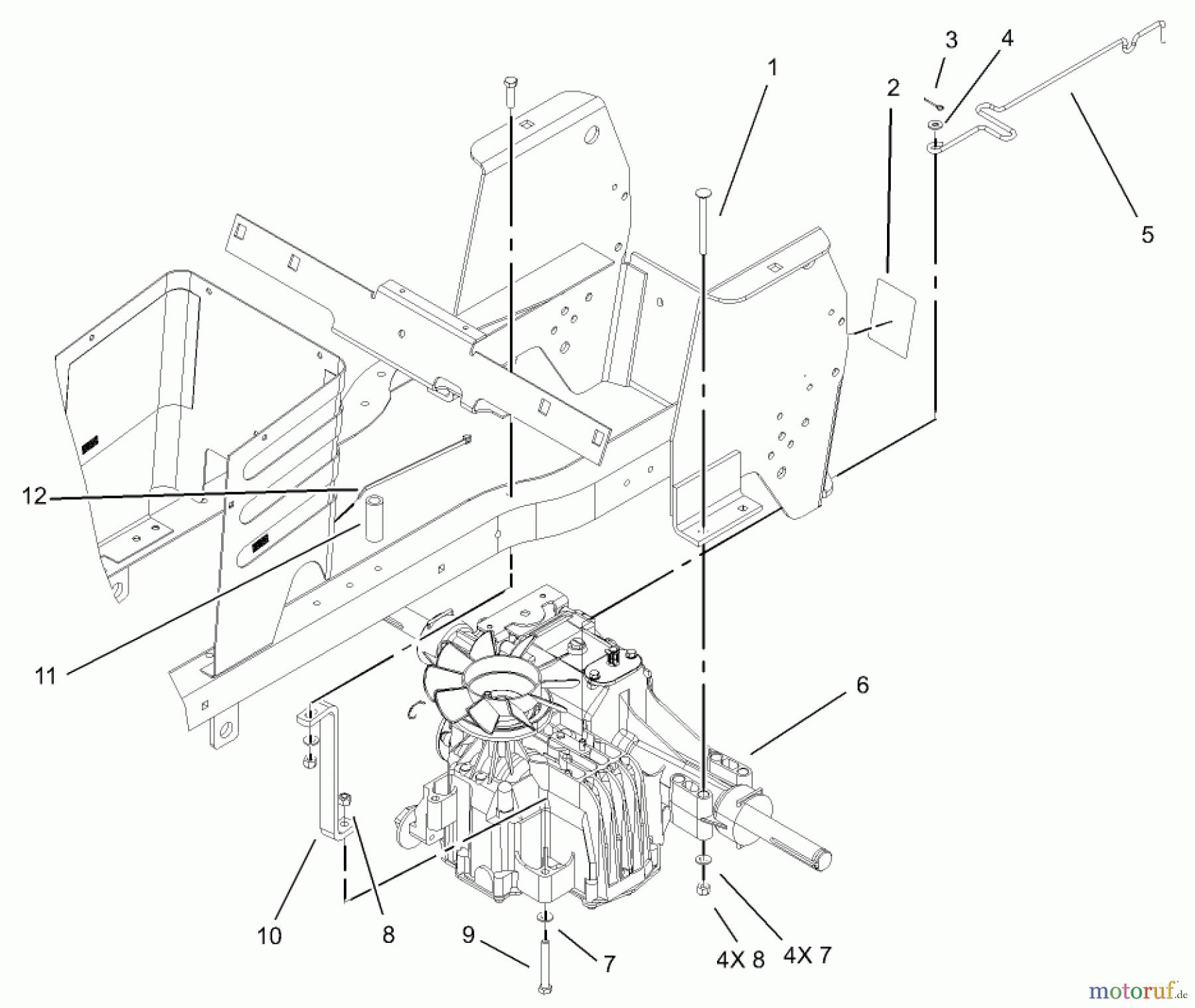 Toro Neu Mowers, Lawn & Garden Tractor Seite 1 72200 (416XT) - Toro 416XT Garden Tractor, 2003 (230000001-230999999) HYDRO TRANSAXLE ASSEMBLY