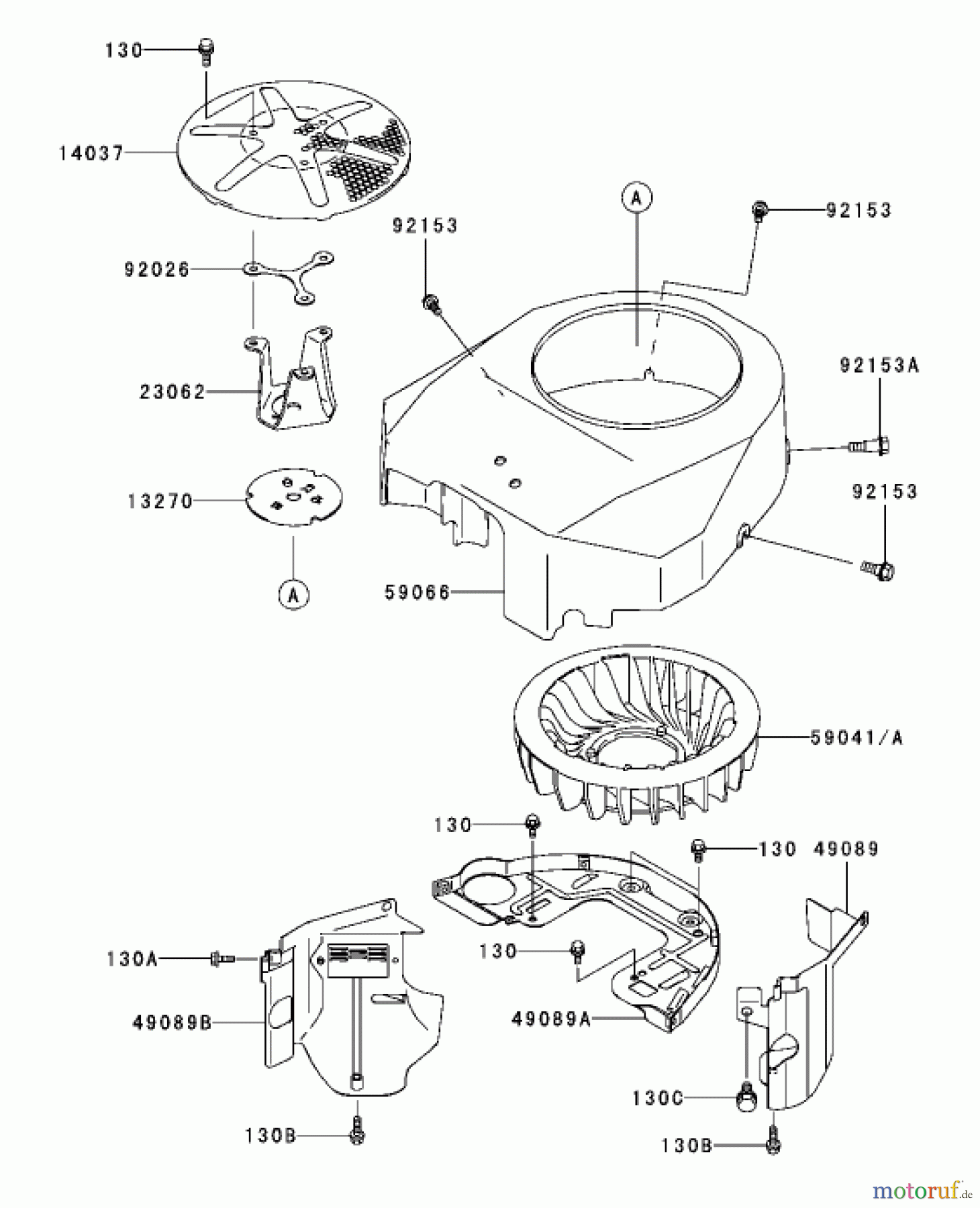 Toro Neu Mowers, Lawn & Garden Tractor Seite 1 72201 (417XT) - Toro 417XT Garden Tractor, 2003 (230000001-230999999) COOLING EQUIPMENT ASSEMBLY KAWASAKI FH541V-AS04
